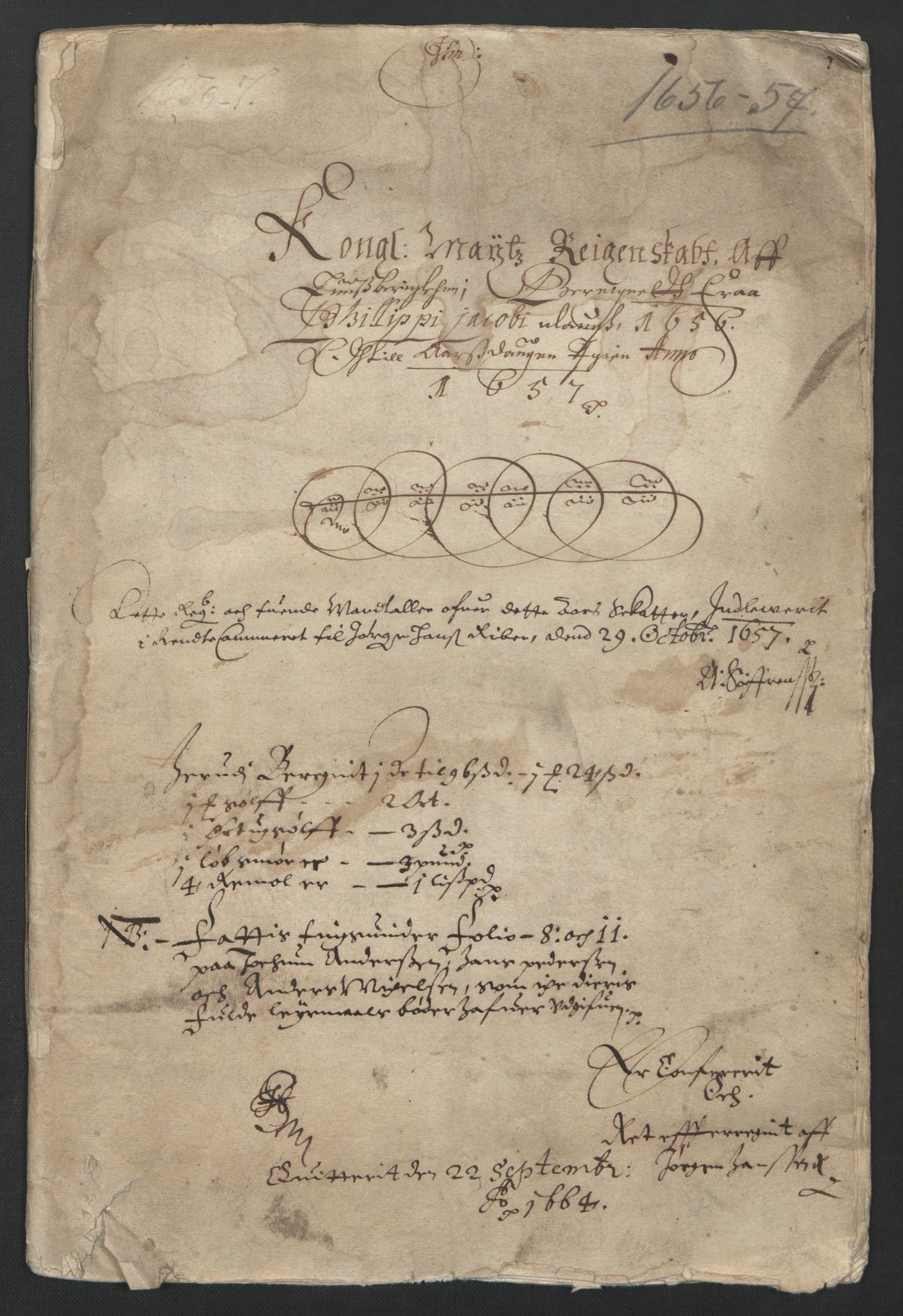 Rentekammeret inntil 1814, Reviderte regnskaper, Lensregnskaper, AV/RA-EA-5023/R/Rb/Rbo/L0033: Tønsberg len, 1655-1658