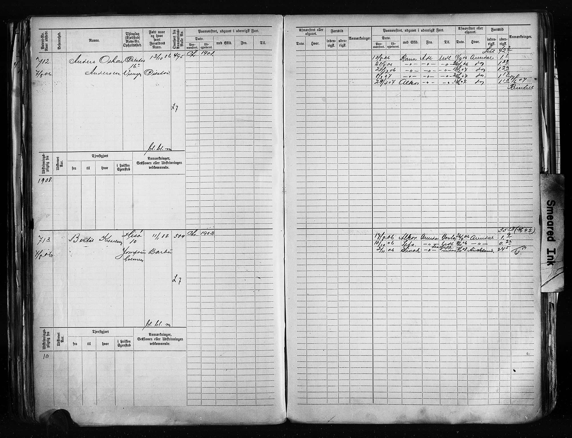 Arendal mønstringskrets, AV/SAK-2031-0012/F/Fb/L0020: Hovedrulle A nr 217-968, S-18, 1900-1910, p. 257