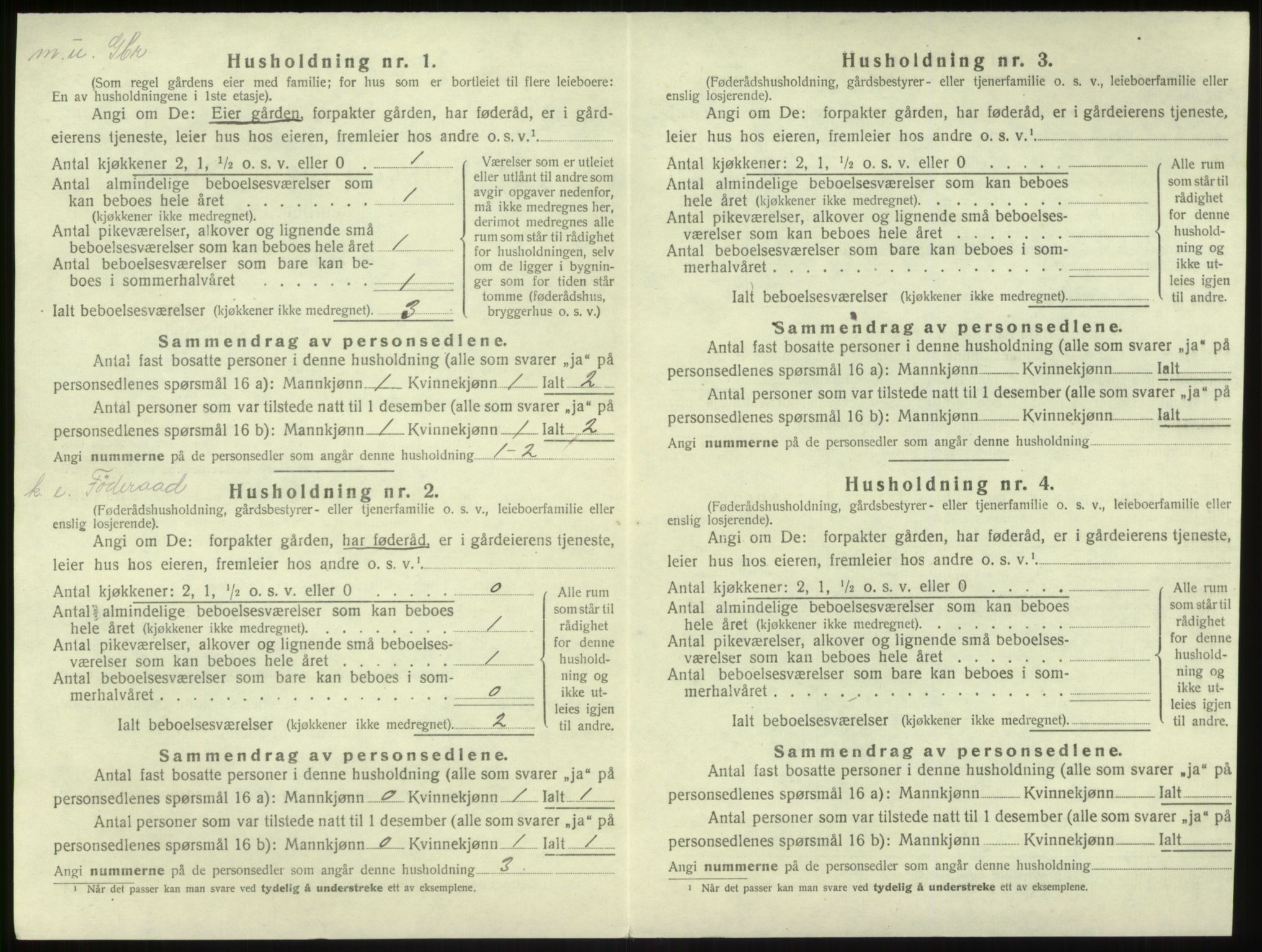 SAB, 1920 census for Brekke, 1920, p. 271