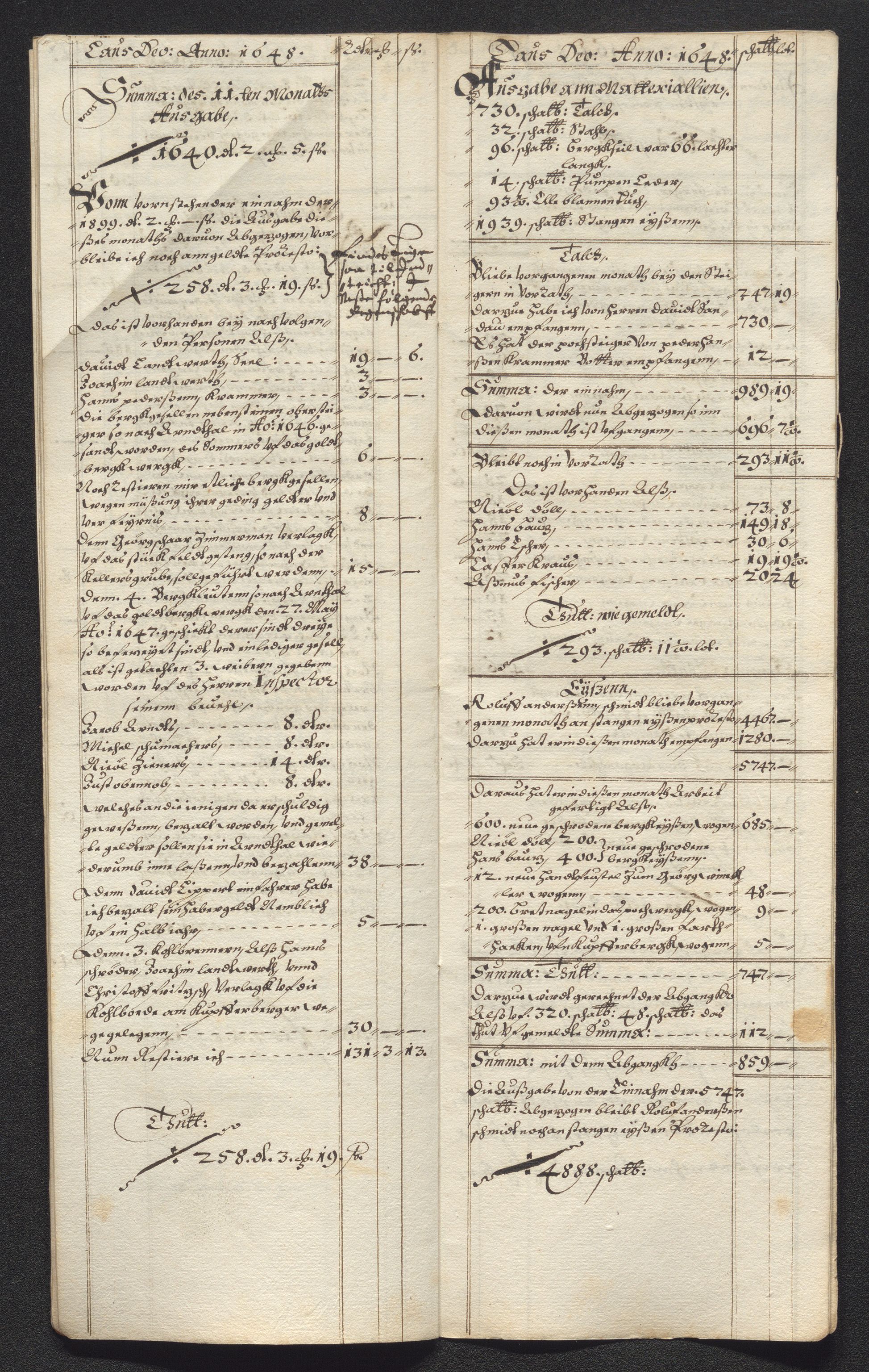Kongsberg Sølvverk 1623-1816, SAKO/EA-3135/001/D/Dc/Dcd/L0022: Utgiftsregnskap for gruver m.m., 1647-1648, p. 726