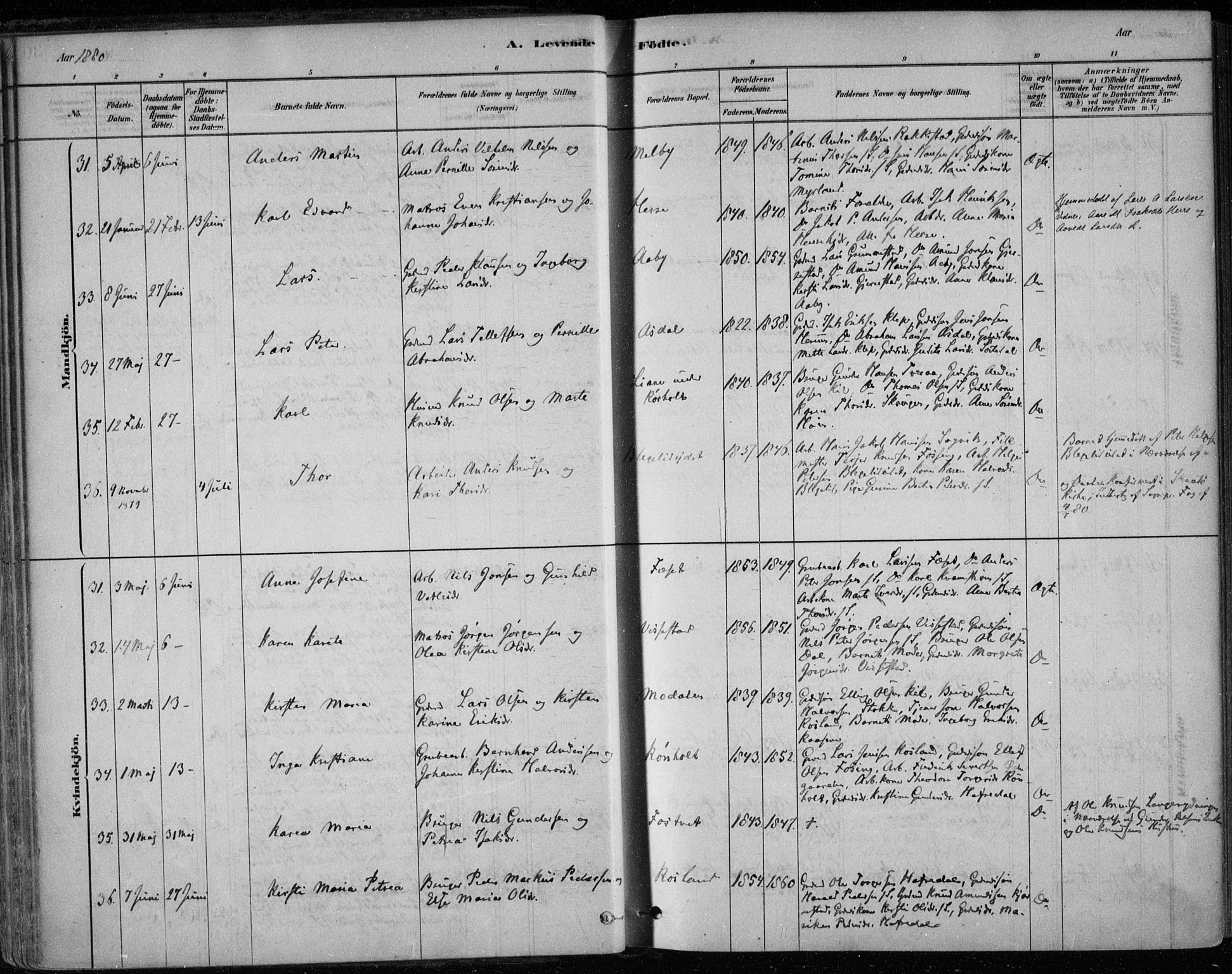 Bamble kirkebøker, AV/SAKO-A-253/F/Fa/L0007: Parish register (official) no. I 7, 1878-1888
