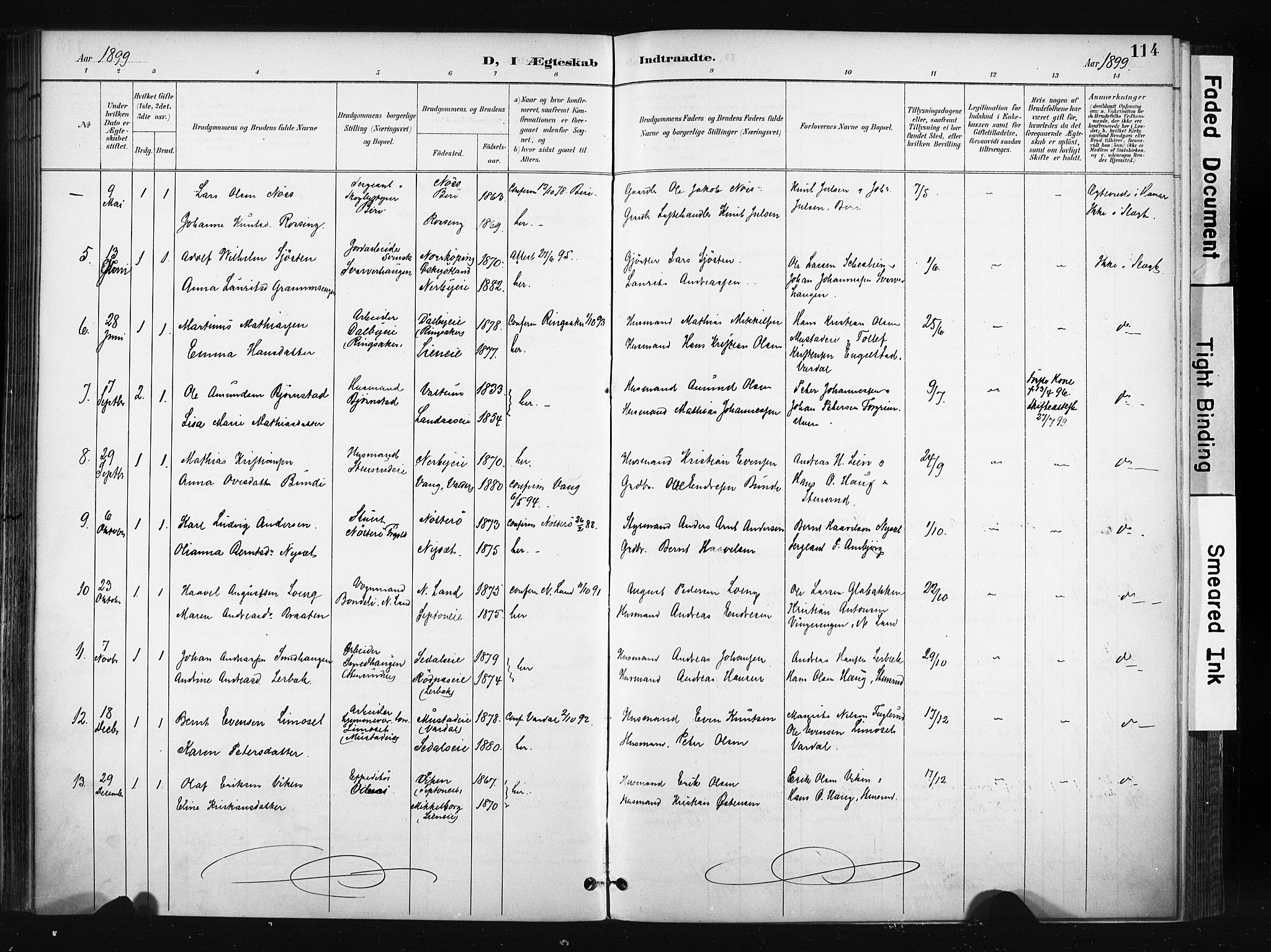 Søndre Land prestekontor, SAH/PREST-122/K/L0004: Parish register (official) no. 4, 1895-1904, p. 114