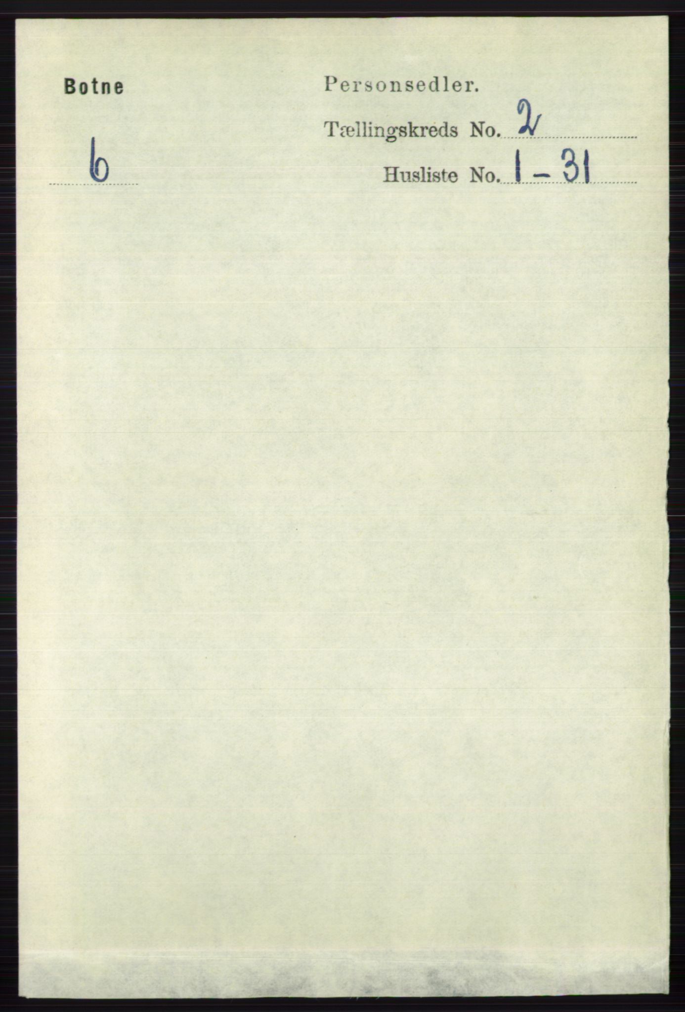 RA, 1891 census for 0715 Botne, 1891, p. 673