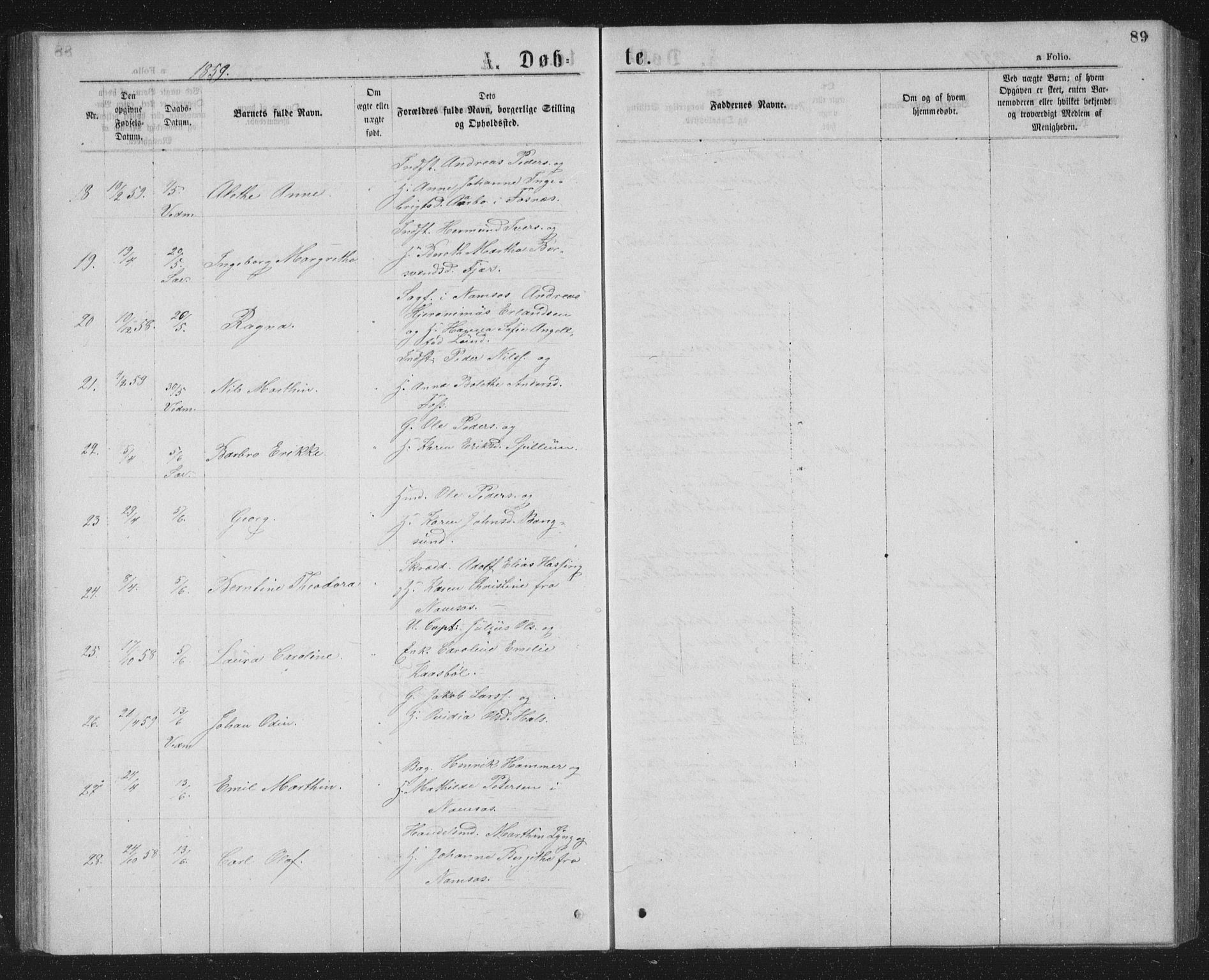 Ministerialprotokoller, klokkerbøker og fødselsregistre - Nord-Trøndelag, AV/SAT-A-1458/768/L0566: Parish register (official) no. 768A01, 1836-1865, p. 89