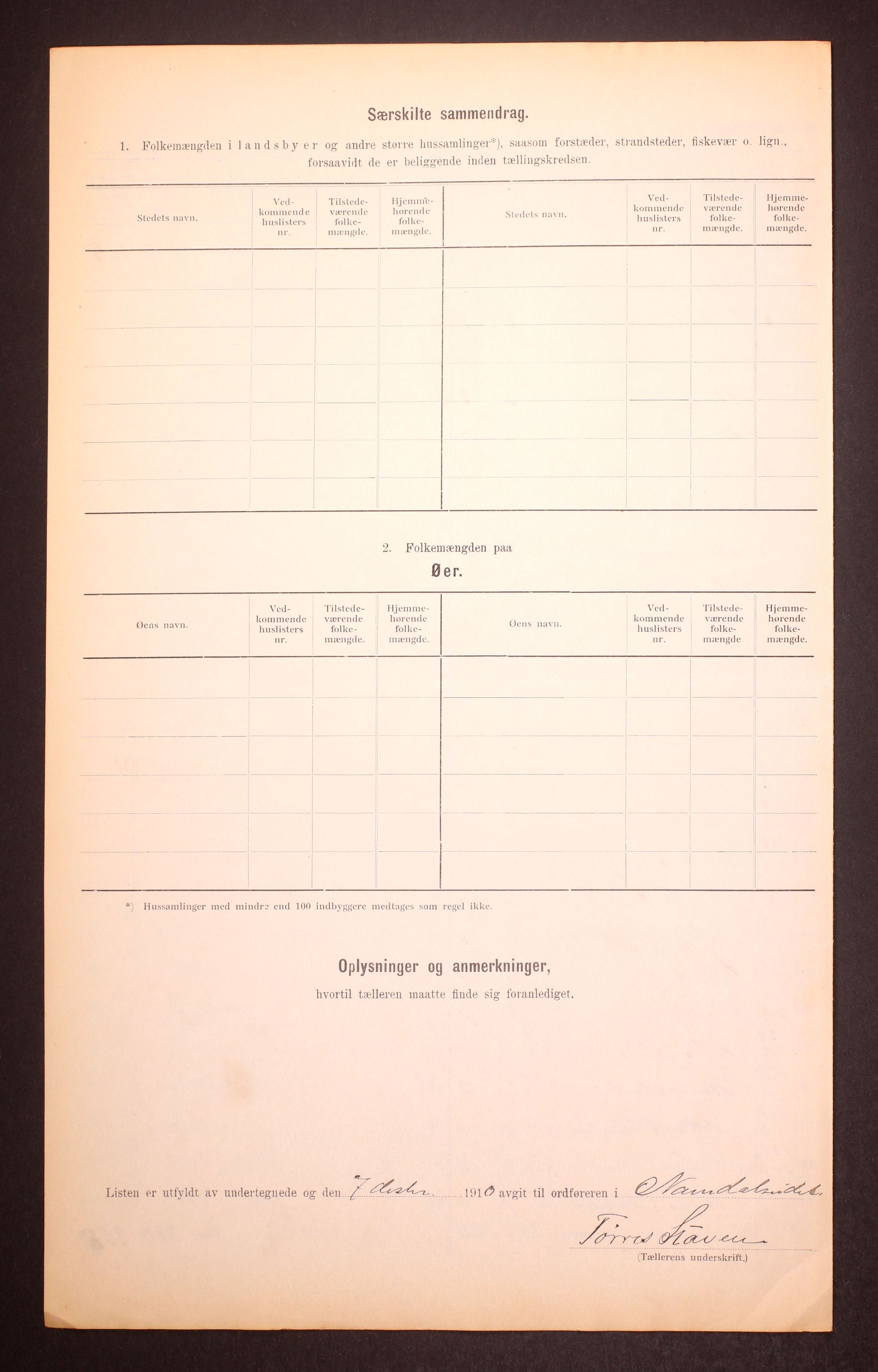 RA, 1910 census for Namdalseid, 1910, p. 6