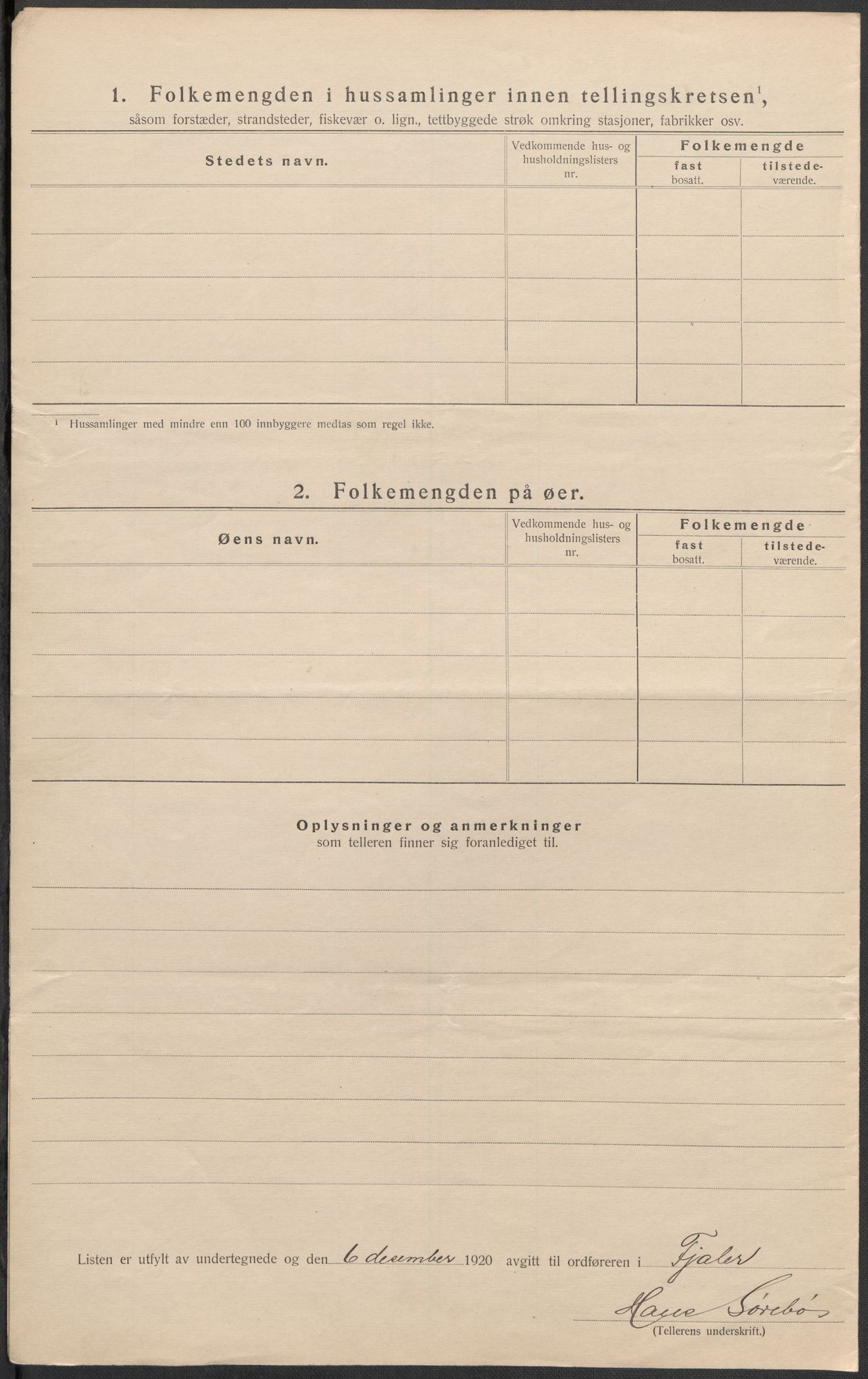 SAB, 1920 census for Fjaler, 1920, p. 64