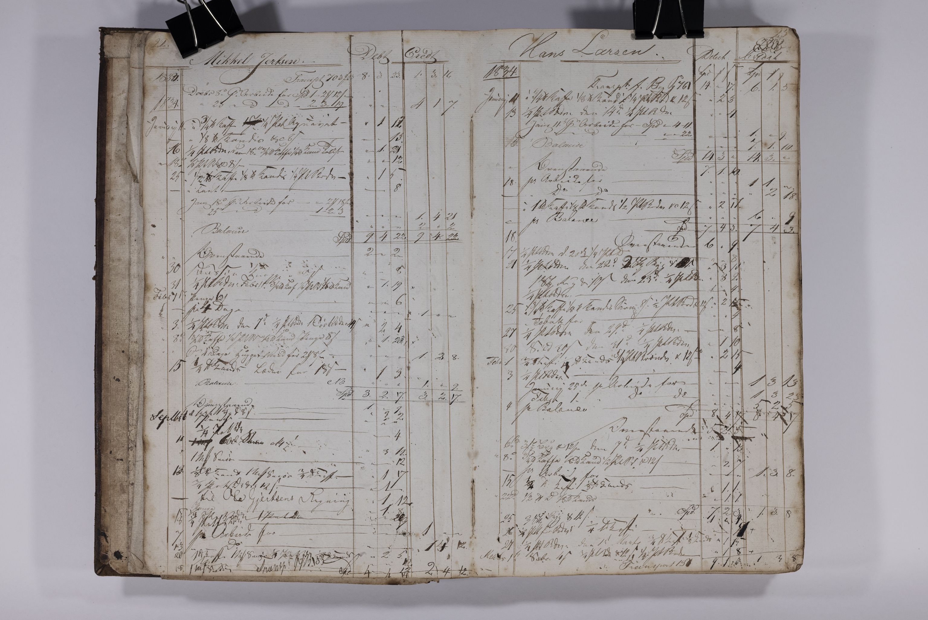 Blehr/ Kjellestad, TEMU/TGM-A-1212/R/Rd/L0009: Regnskapsbok, 1834, p. 11