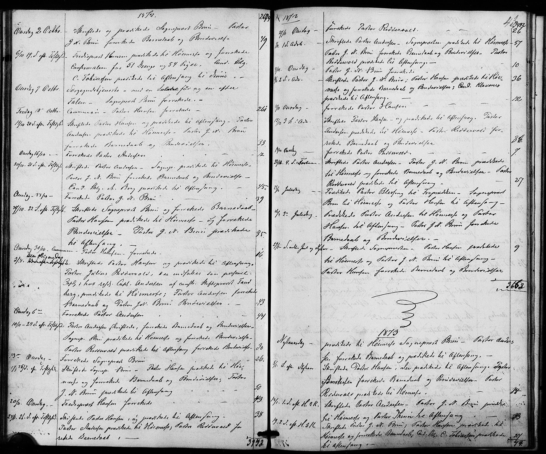 Trefoldighet prestekontor Kirkebøker, AV/SAO-A-10882/I/Ia/L0001: Diary records no. 1, 1858-1877, p. 43