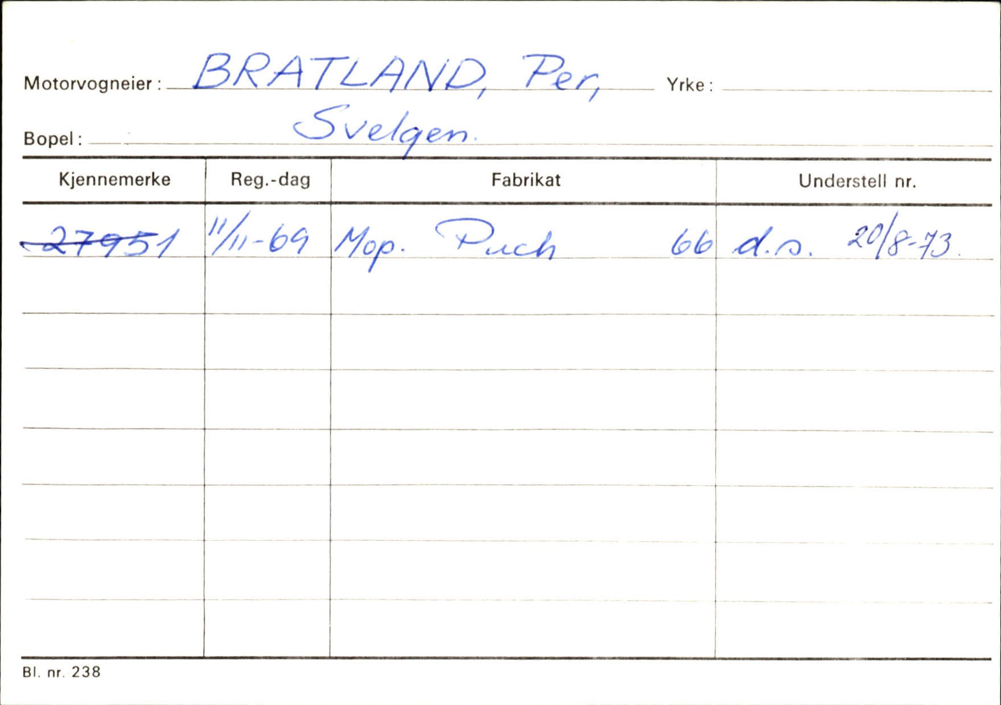 Statens vegvesen, Sogn og Fjordane vegkontor, AV/SAB-A-5301/4/F/L0133: Eigarregister Bremanger A-Å. Gaular A-H, 1945-1975, p. 123