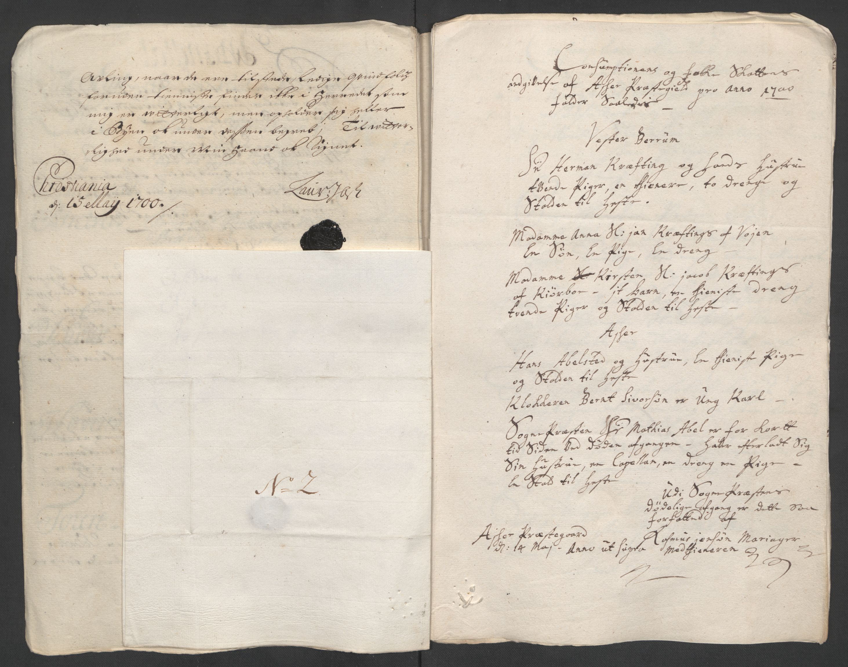 Rentekammeret inntil 1814, Reviderte regnskaper, Fogderegnskap, RA/EA-4092/R10/L0443: Fogderegnskap Aker og Follo, 1700, p. 103