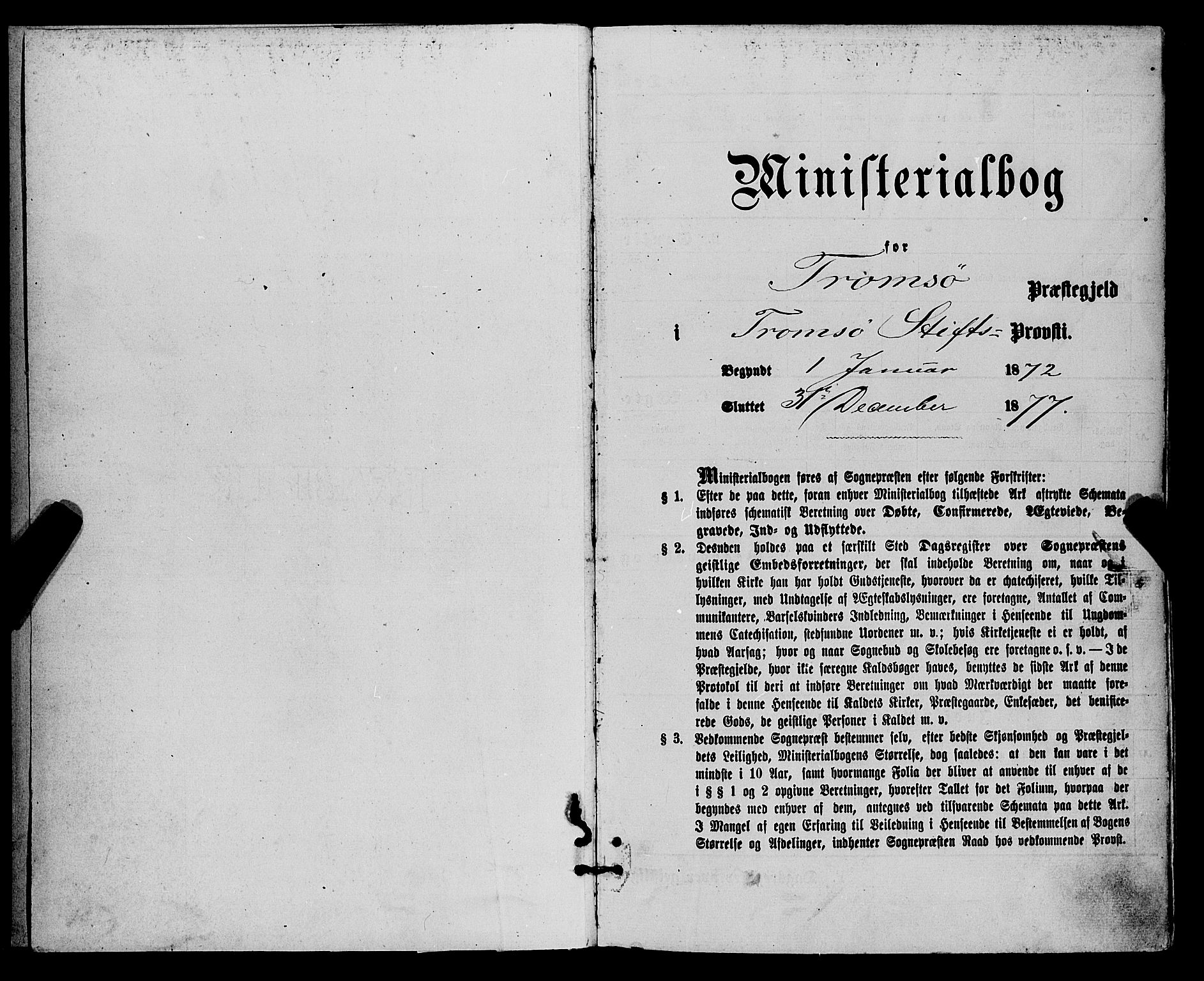 Tromsø sokneprestkontor/stiftsprosti/domprosti, SATØ/S-1343/G/Ga/L0013kirke: Parish register (official) no. 13, 1872-1877