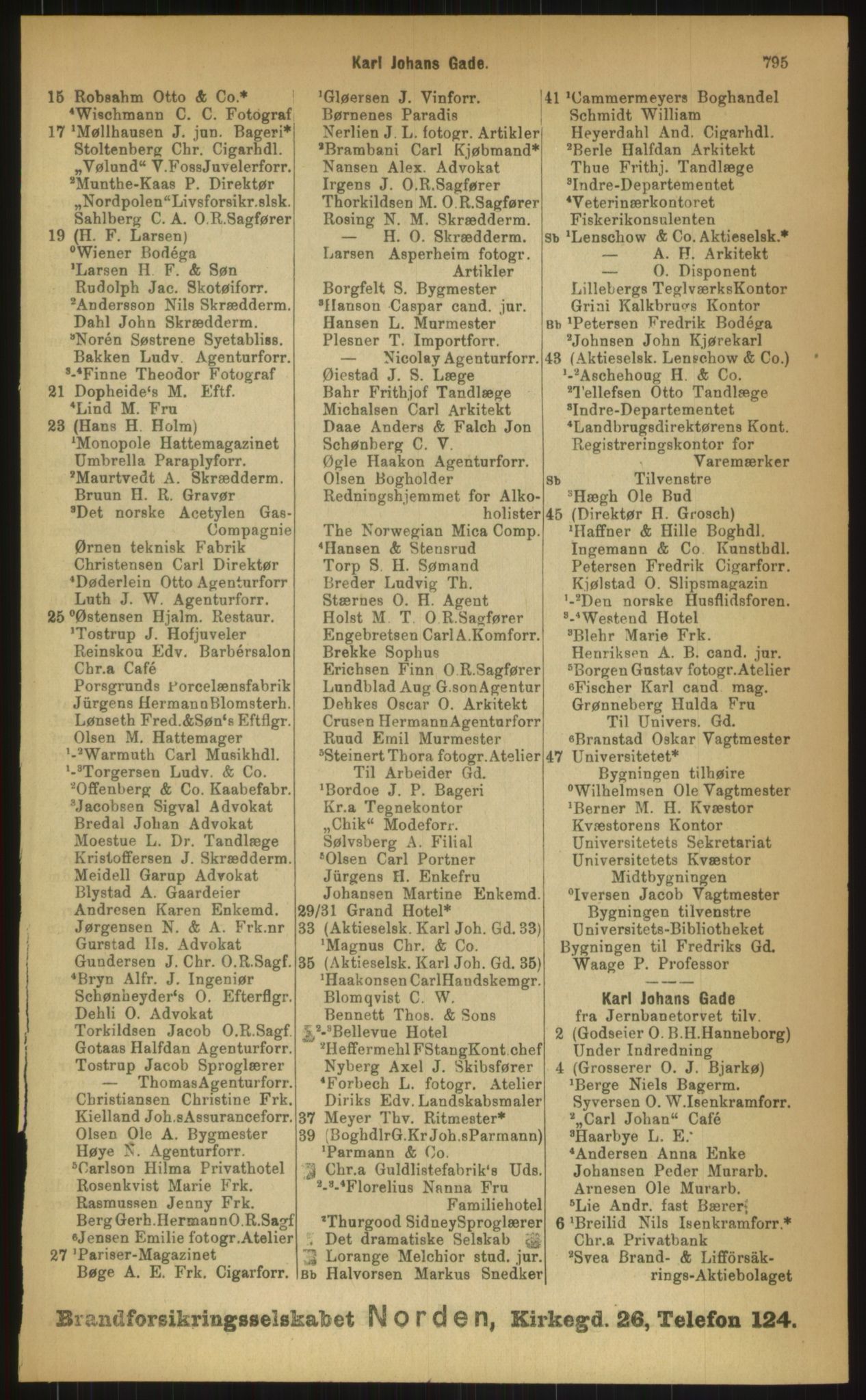 Kristiania/Oslo adressebok, PUBL/-, 1899, p. 795