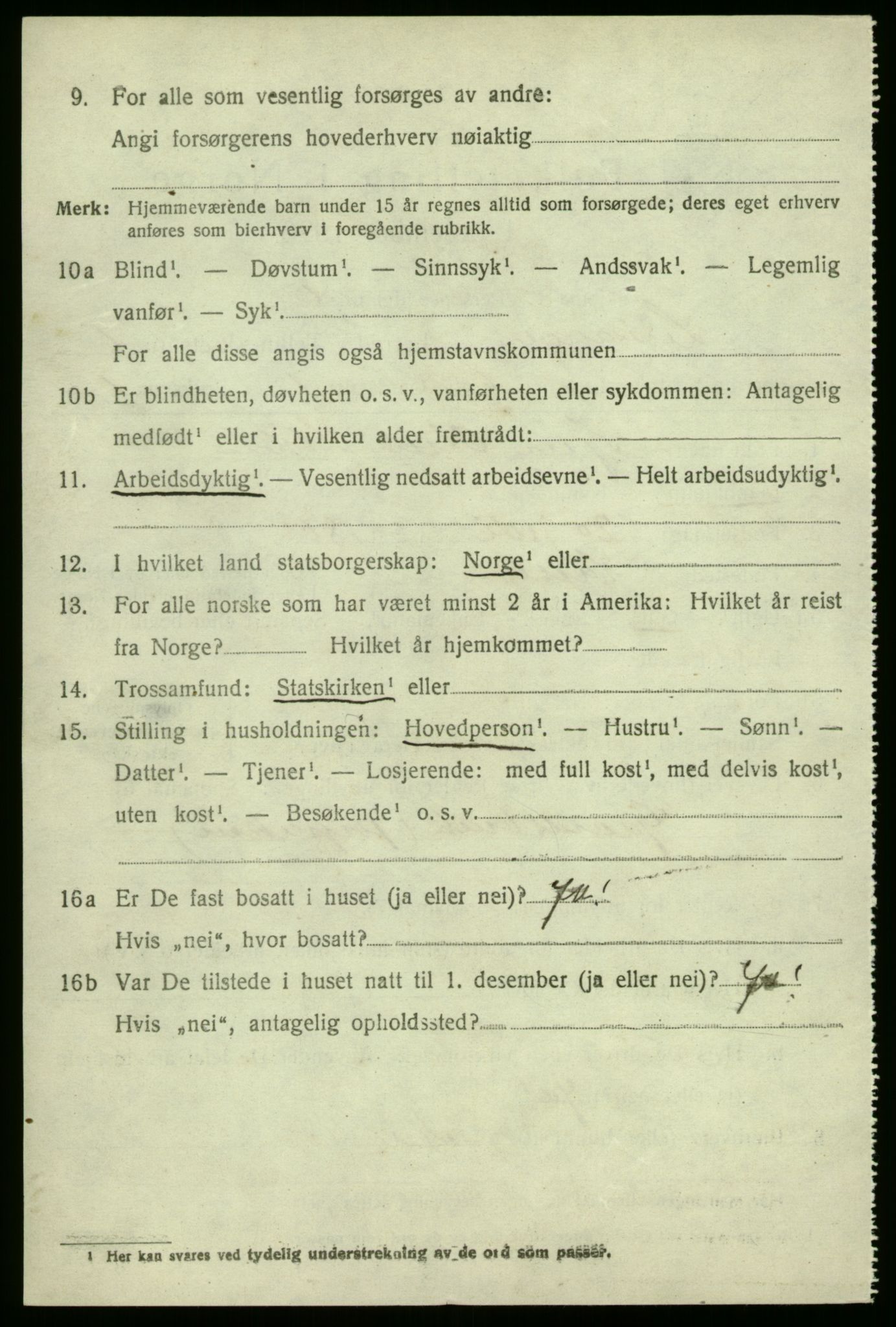 SAB, 1920 census for Leikanger, 1920, p. 947