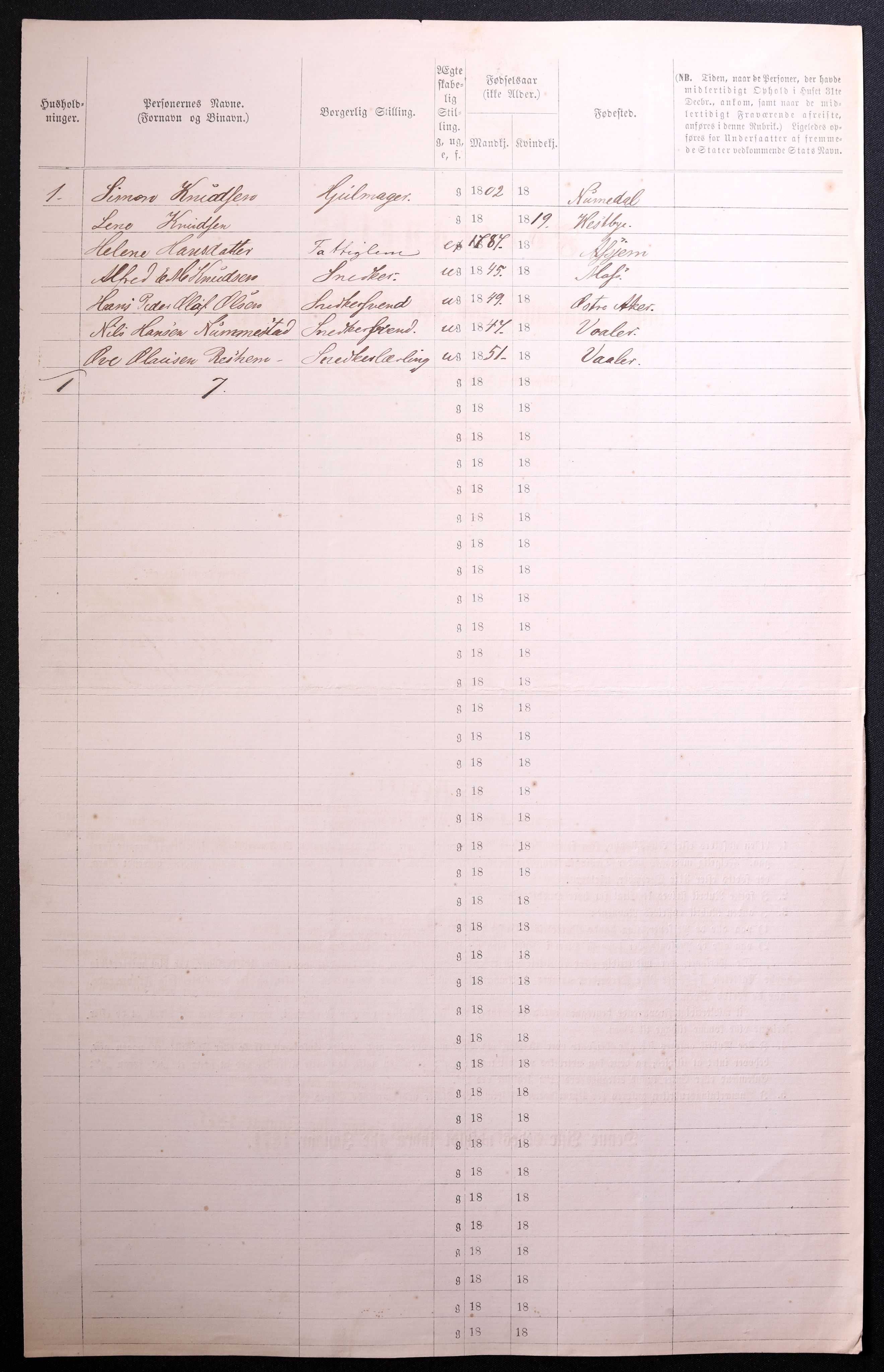 RA, 1870 census for 0104 Moss, 1870, p. 514