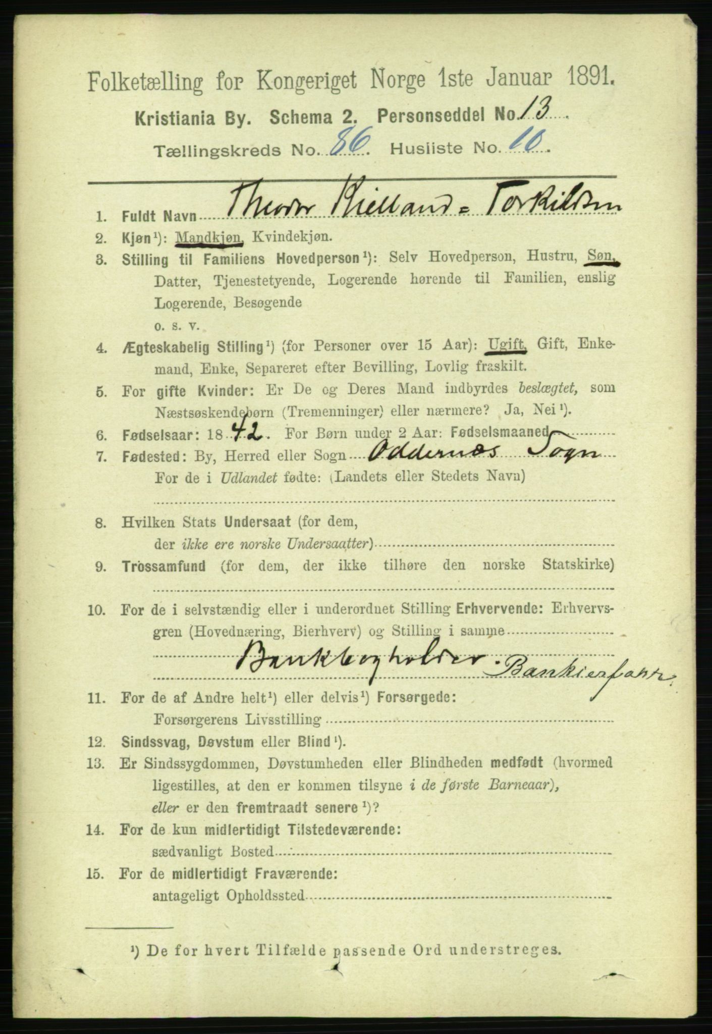 RA, 1891 census for 0301 Kristiania, 1891, p. 43333