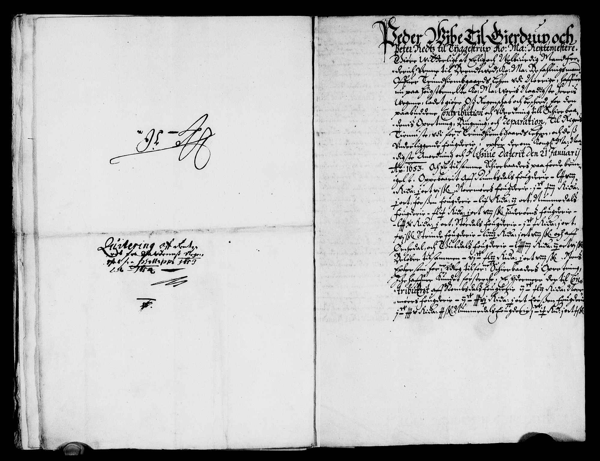 Rentekammeret inntil 1814, Reviderte regnskaper, Lensregnskaper, RA/EA-5023/R/Rb/Rbw/L0115: Trondheim len, 1647-1655