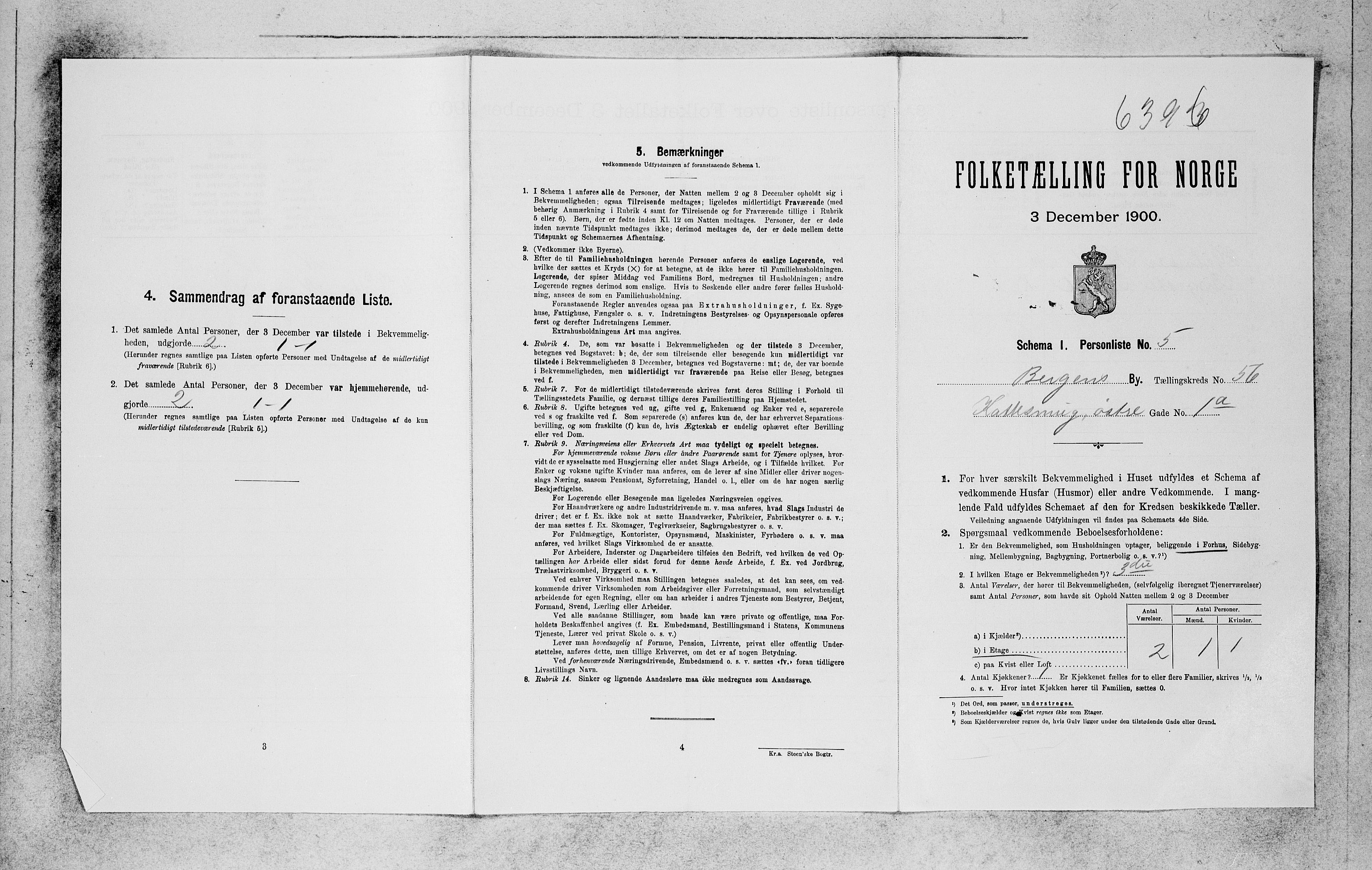 SAB, 1900 census for Bergen, 1900, p. 11361