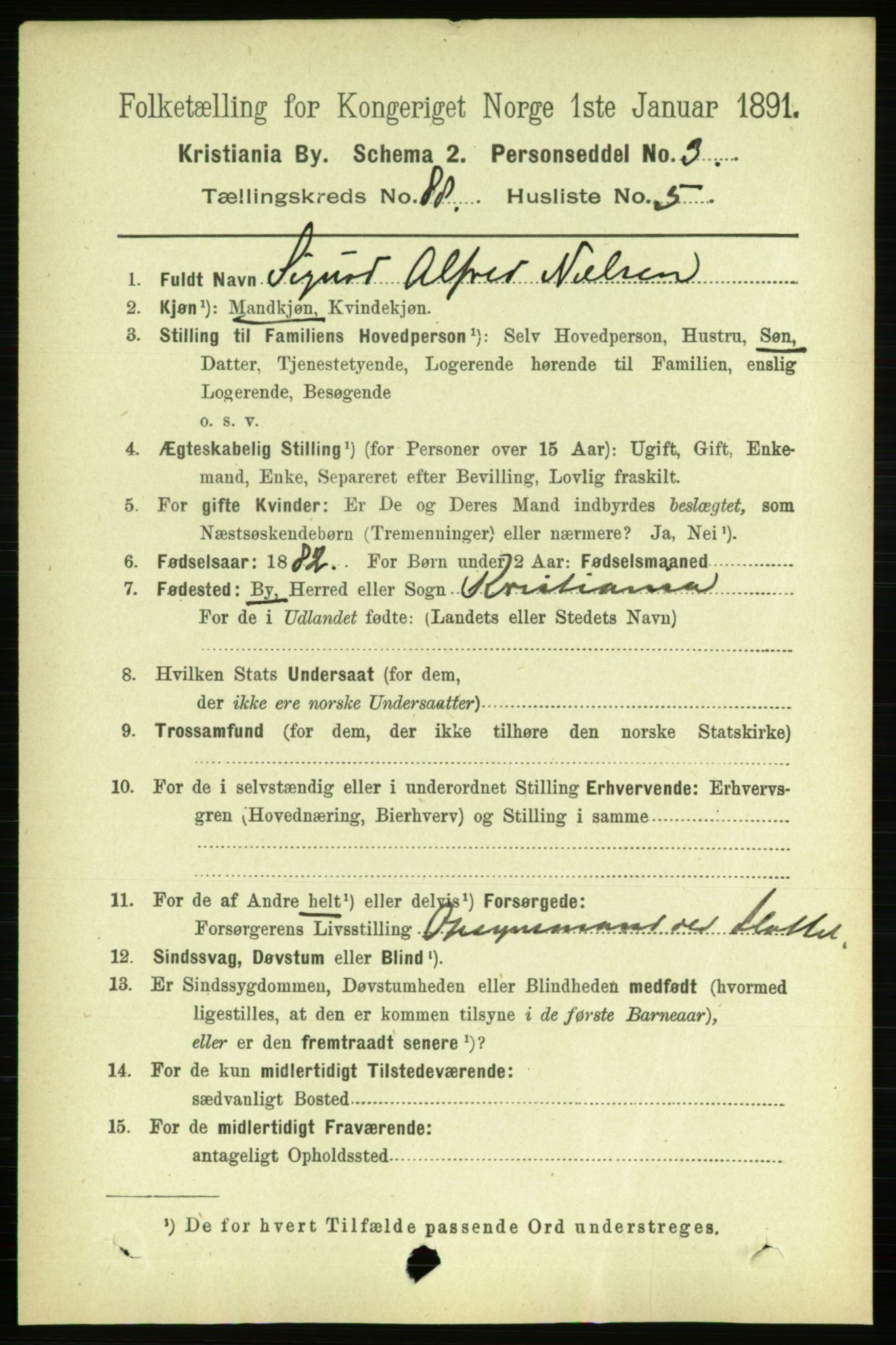 RA, 1891 census for 0301 Kristiania, 1891, p. 43864