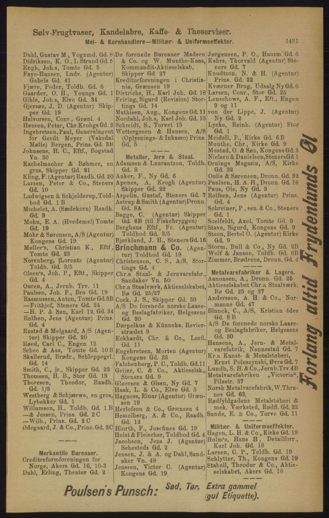 Kristiania/Oslo adressebok, PUBL/-, 1906, p. 1431