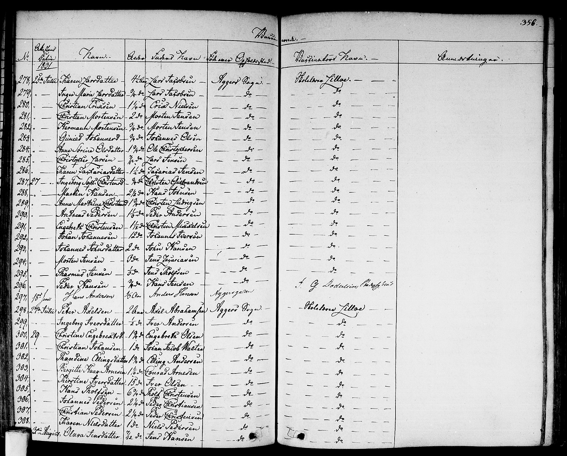 Aker prestekontor kirkebøker, AV/SAO-A-10861/F/L0018: Parish register (official) no. 17, 1829-1852, p. 356