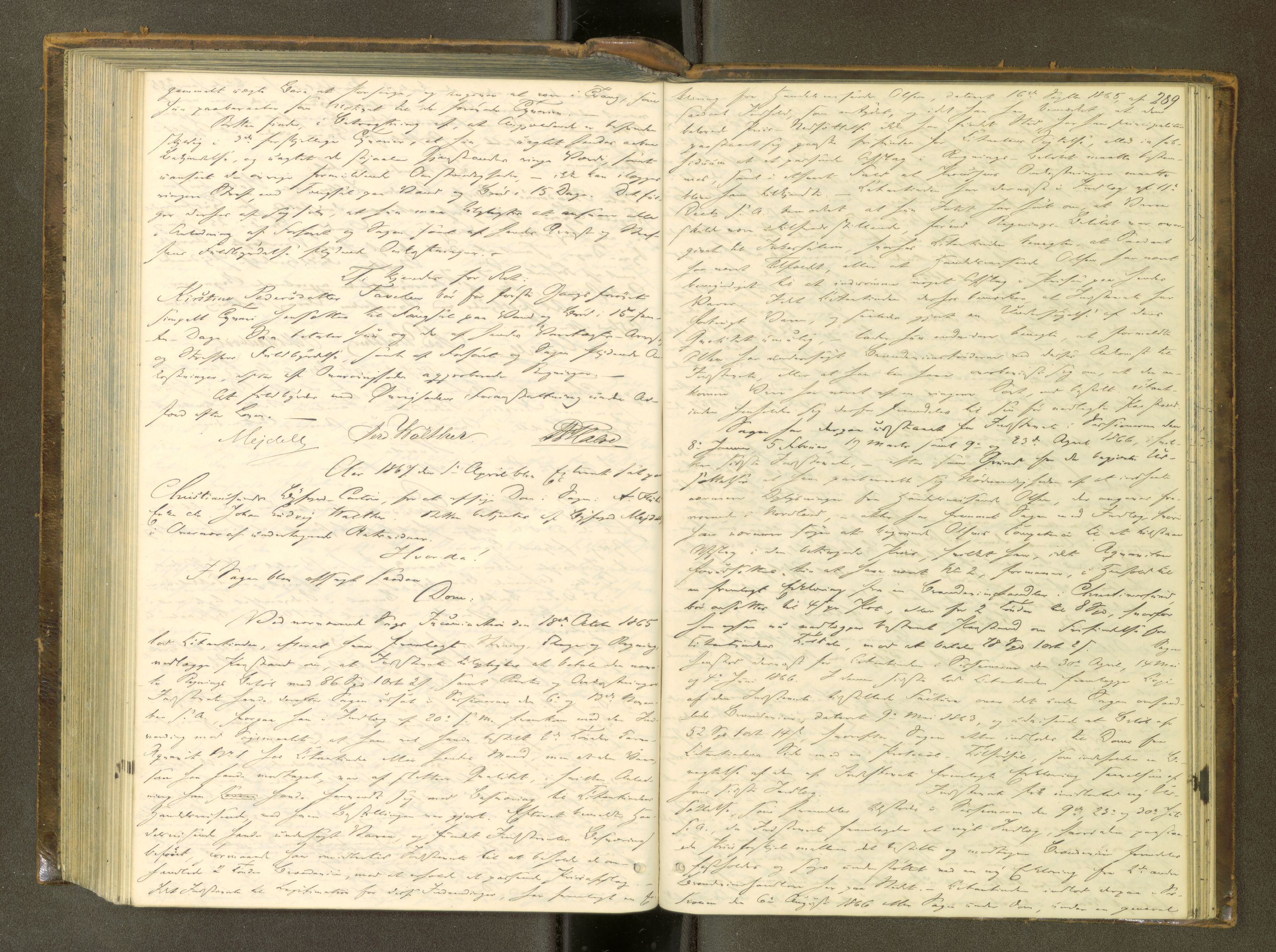 Kristiansund byfogd, AV/SAT-A-4587/A/04/L0003: Domprotokoll. Aut. 08.10.1861, 1861-1868, p. 288b-289a