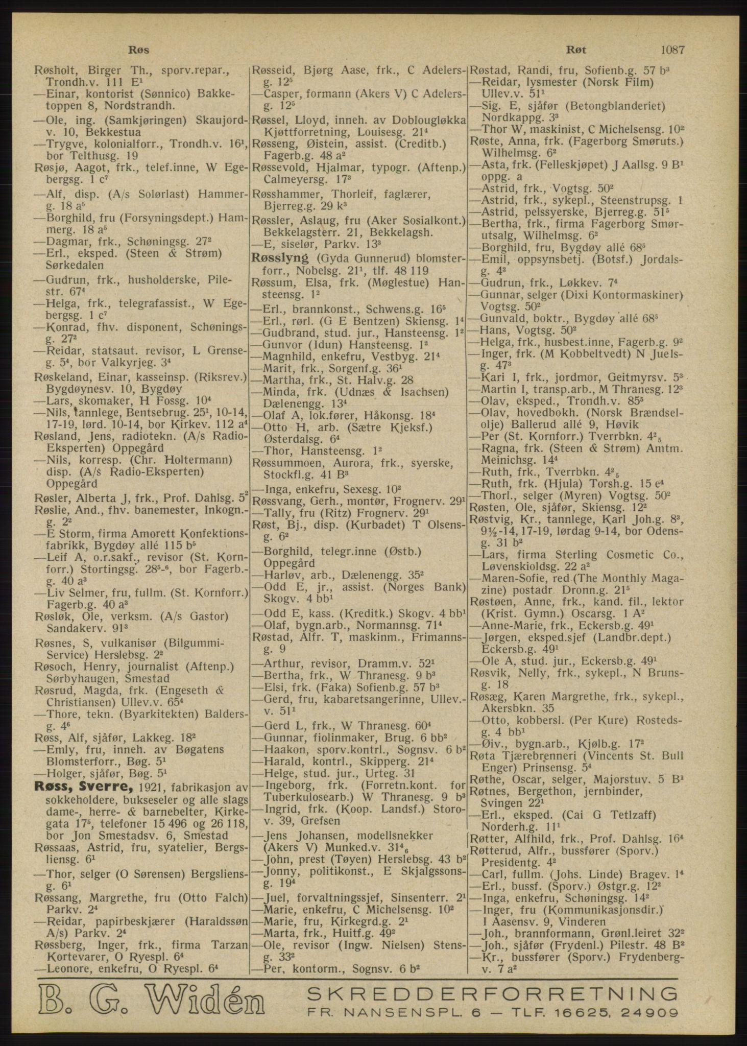 Kristiania/Oslo adressebok, PUBL/-, 1946, p. 1087
