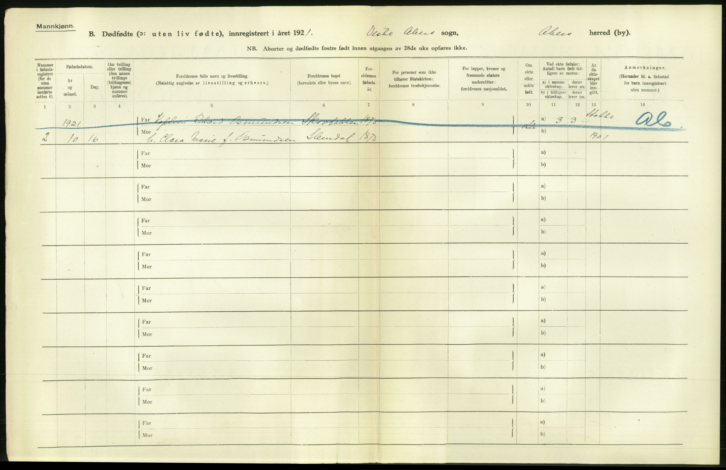 Statistisk sentralbyrå, Sosiodemografiske emner, Befolkning, AV/RA-S-2228/D/Df/Dfc/Dfca/L0006: Akershus fylke: Gifte. dødfødte. Bygder og byer., 1921, p. 348