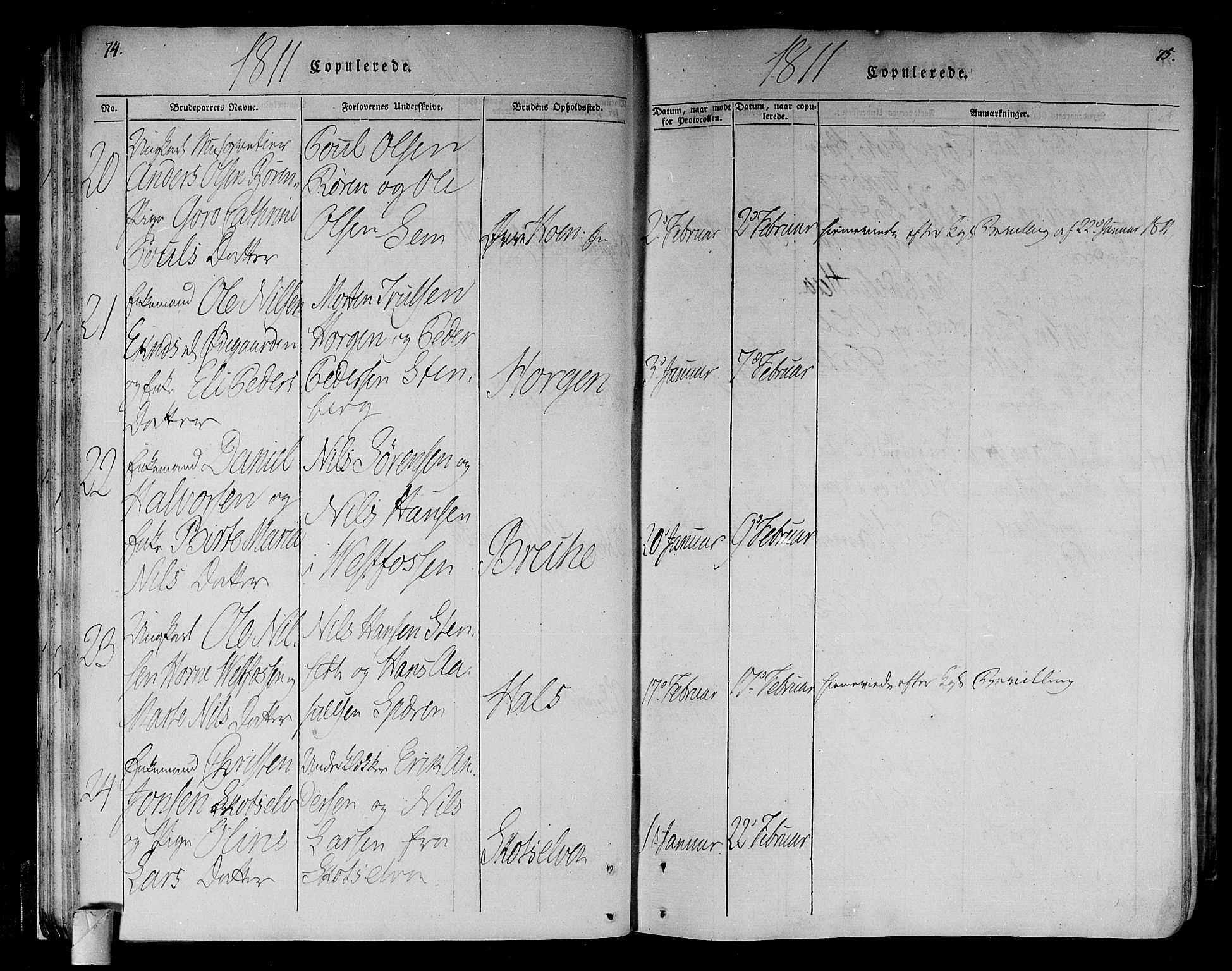 Eiker kirkebøker, SAKO/A-4/F/Fa/L0010: Parish register (official) no. I 10, 1806-1815, p. 74-75