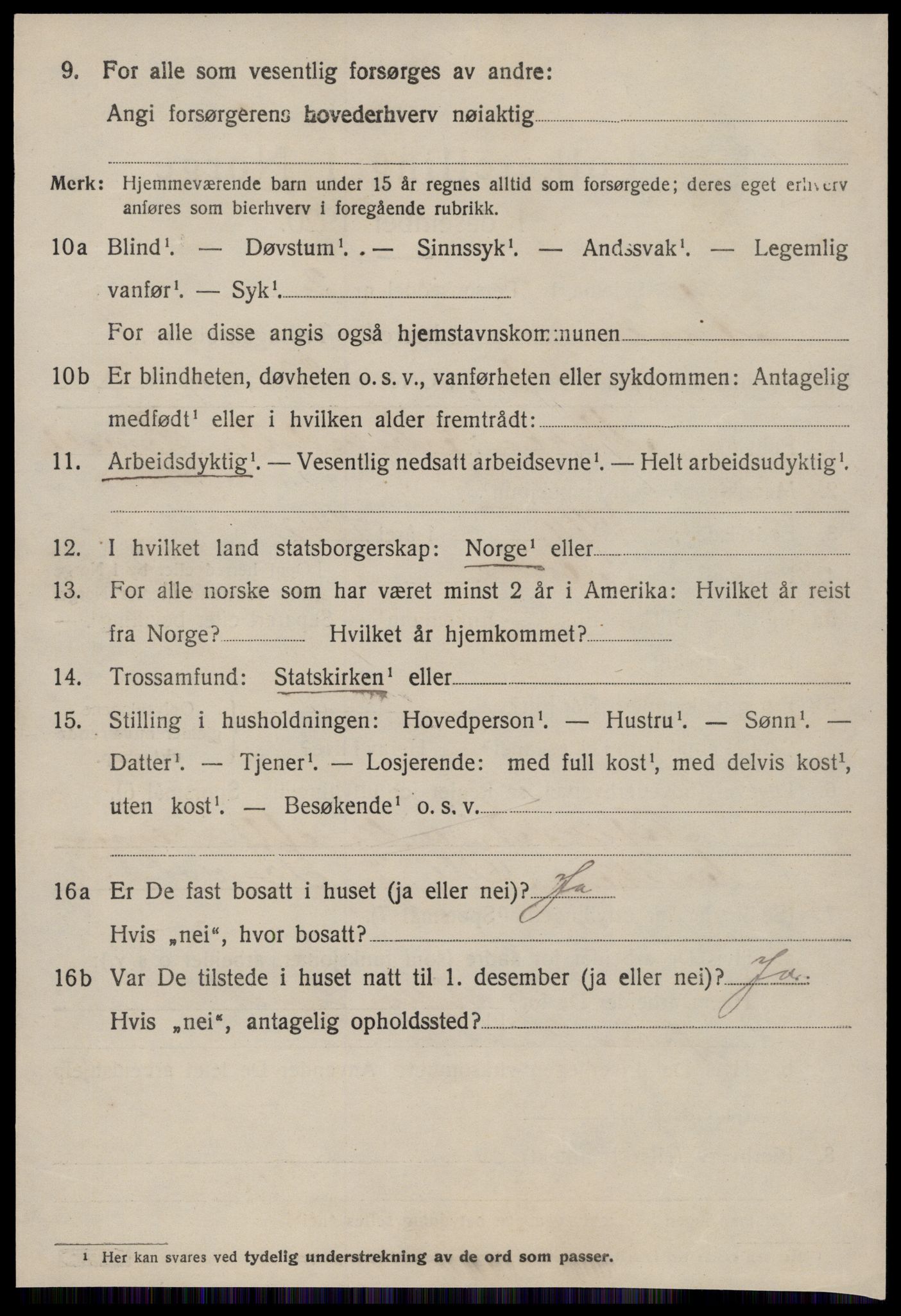 SAT, 1920 census for Aure, 1920, p. 3133