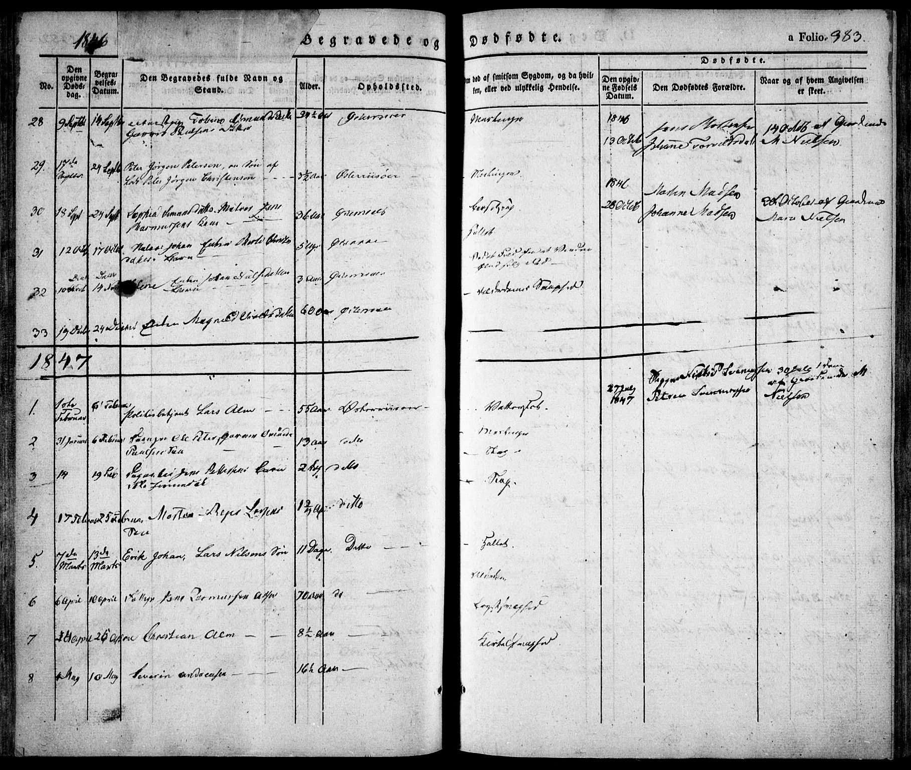 Risør sokneprestkontor, AV/SAK-1111-0035/F/Fa/L0003: Parish register (official) no. A 3, 1838-1864, p. 383