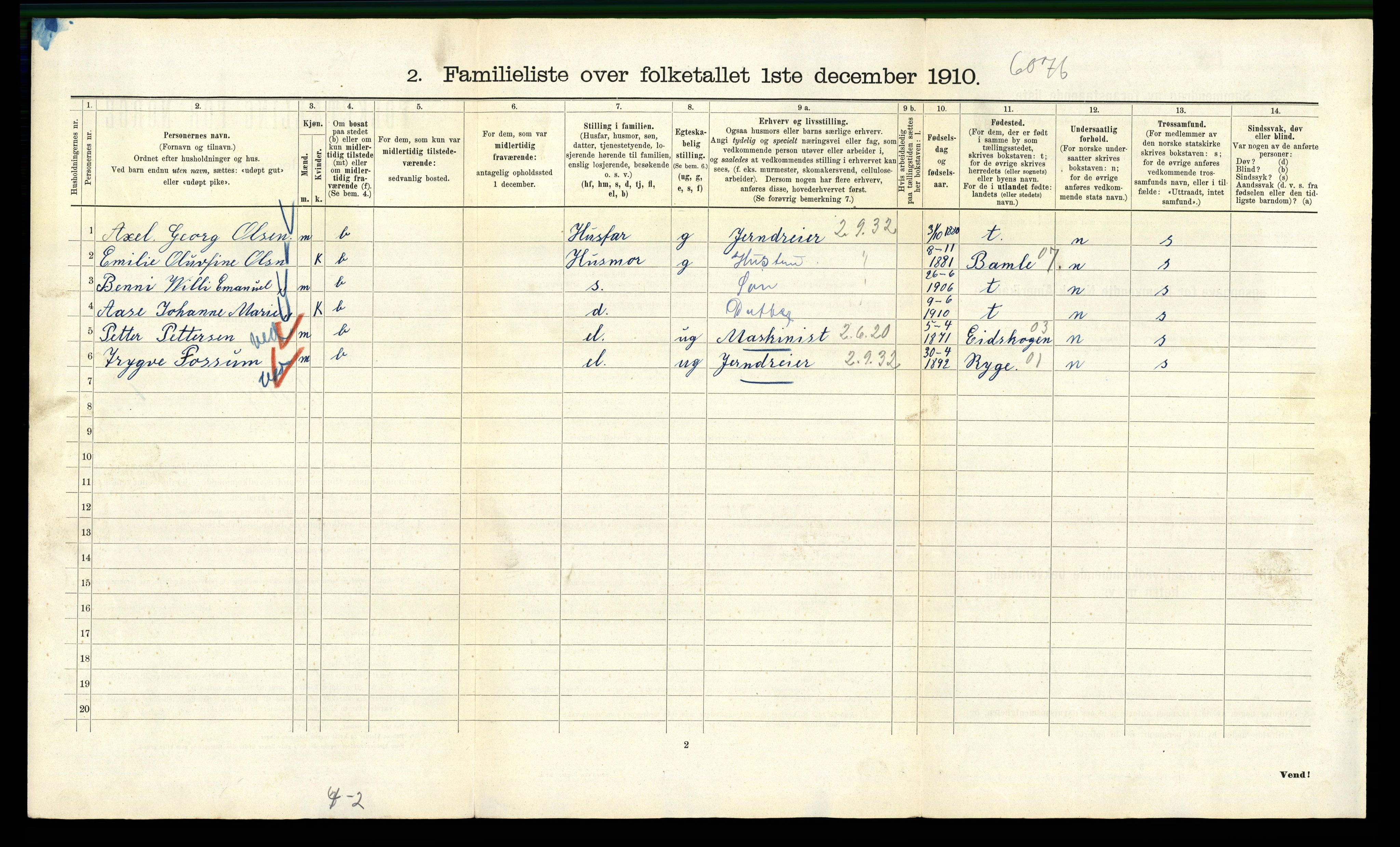 RA, 1910 census for Kristiania, 1910, p. 117994