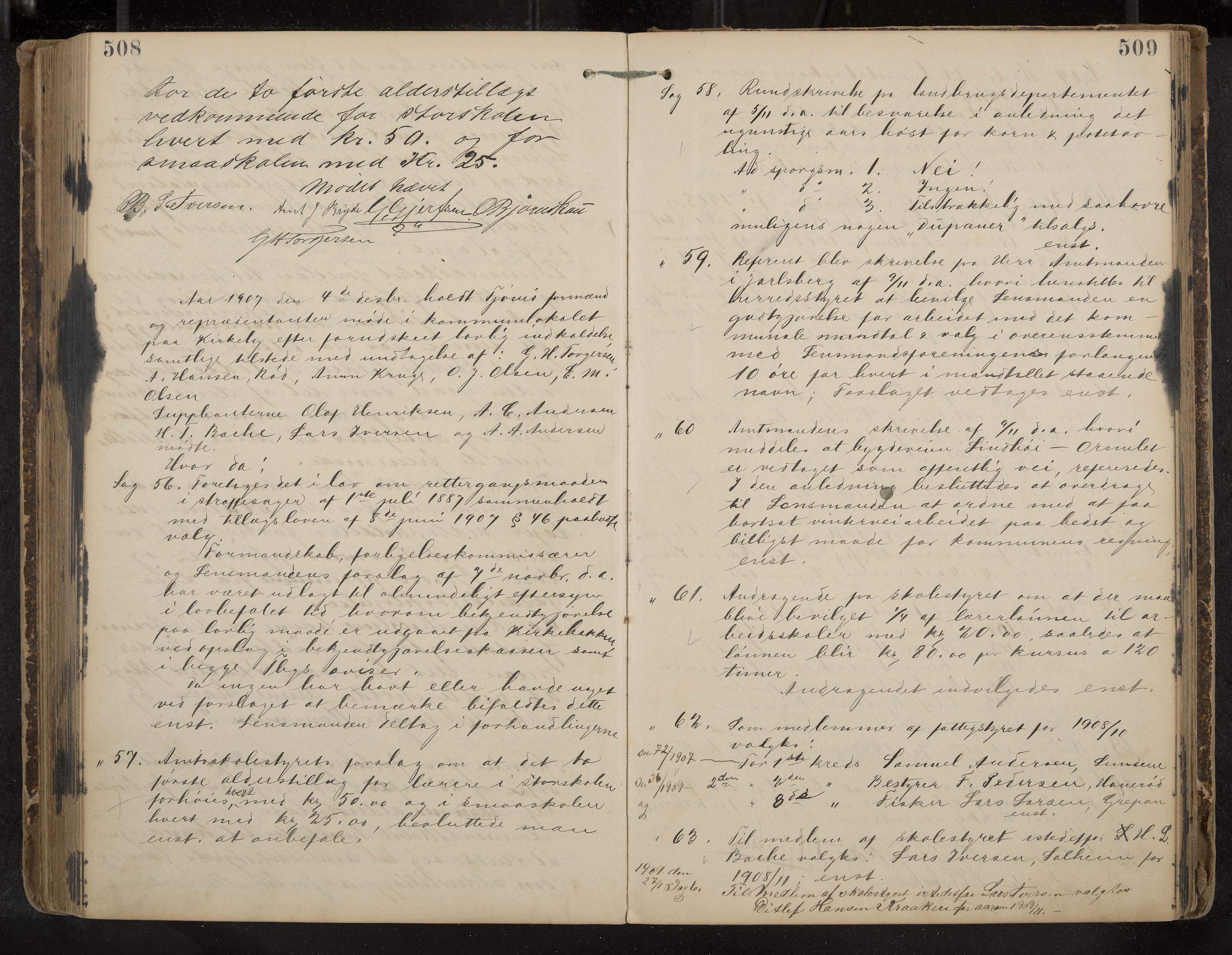 Tjøme formannskap og sentraladministrasjon, IKAK/0723021-1/A/L0003: Møtebok, 1886-1915, p. 508-509