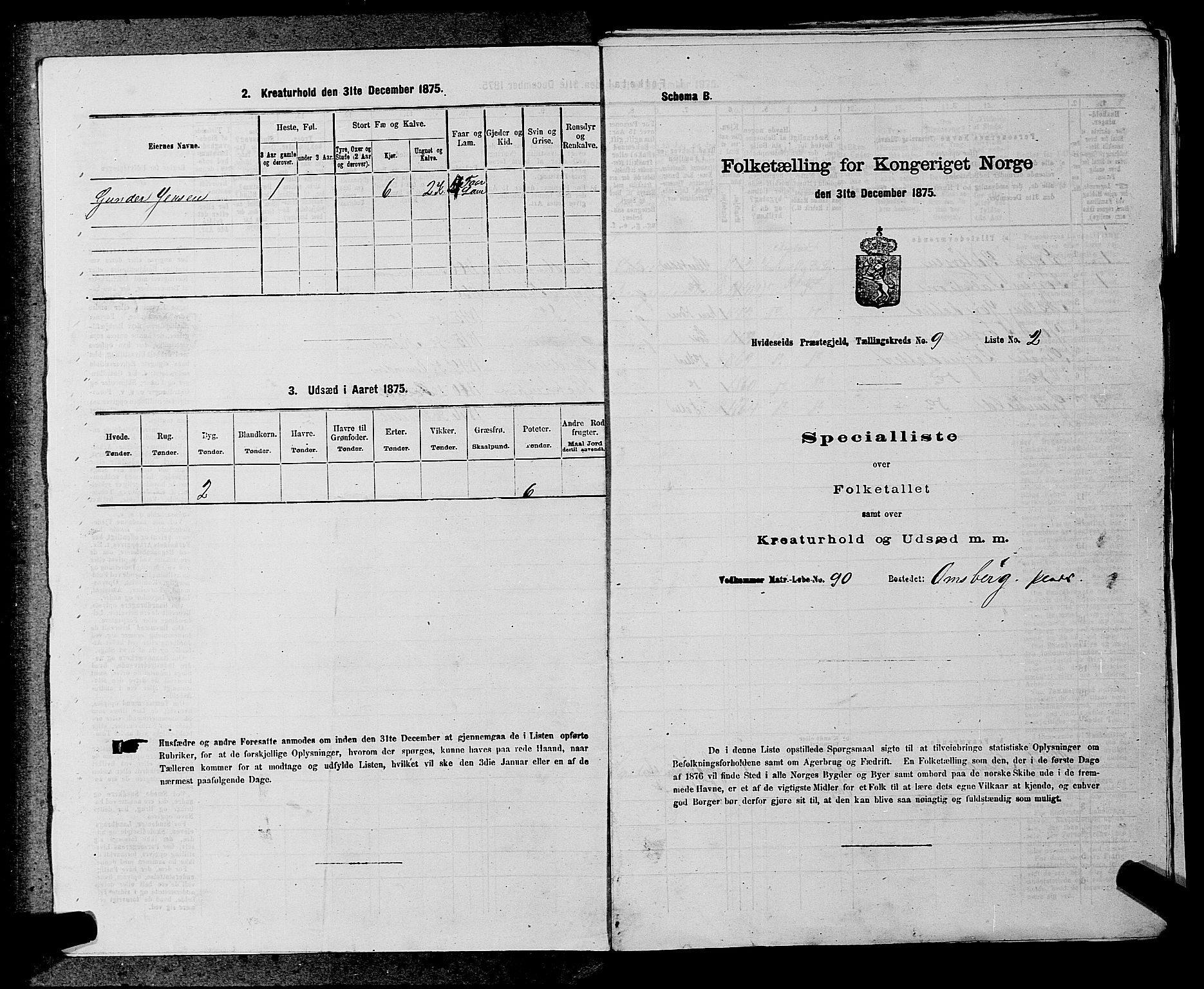 SAKO, 1875 census for 0829P Kviteseid, 1875, p. 760