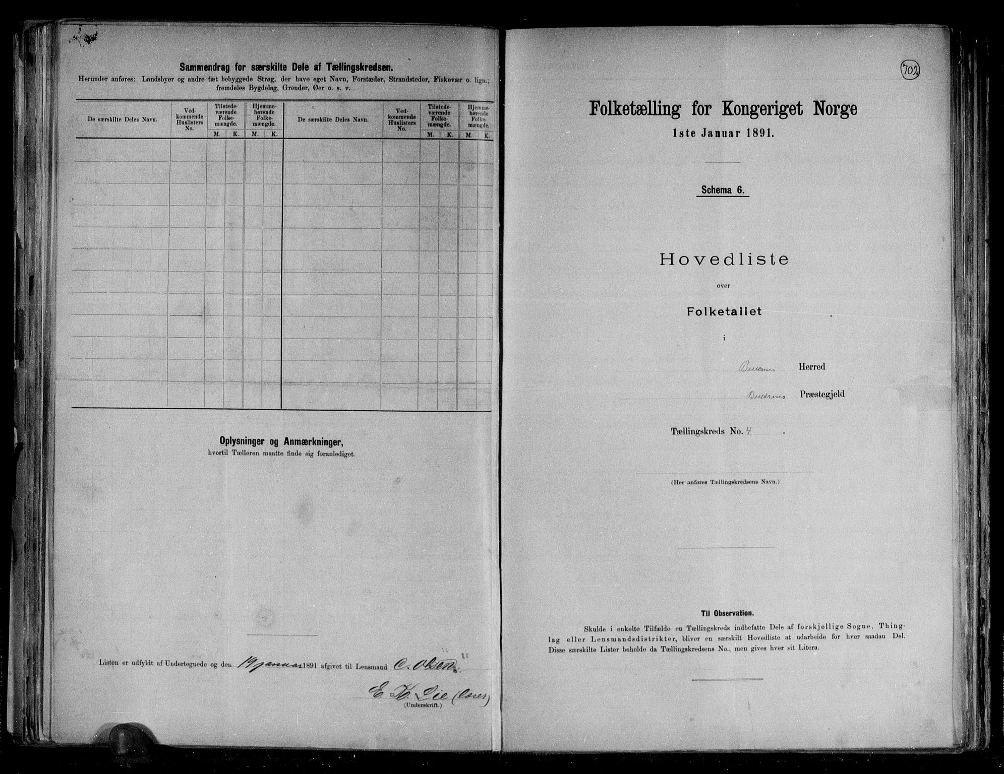 RA, 1891 census for 1860 Buksnes, 1891, p. 14