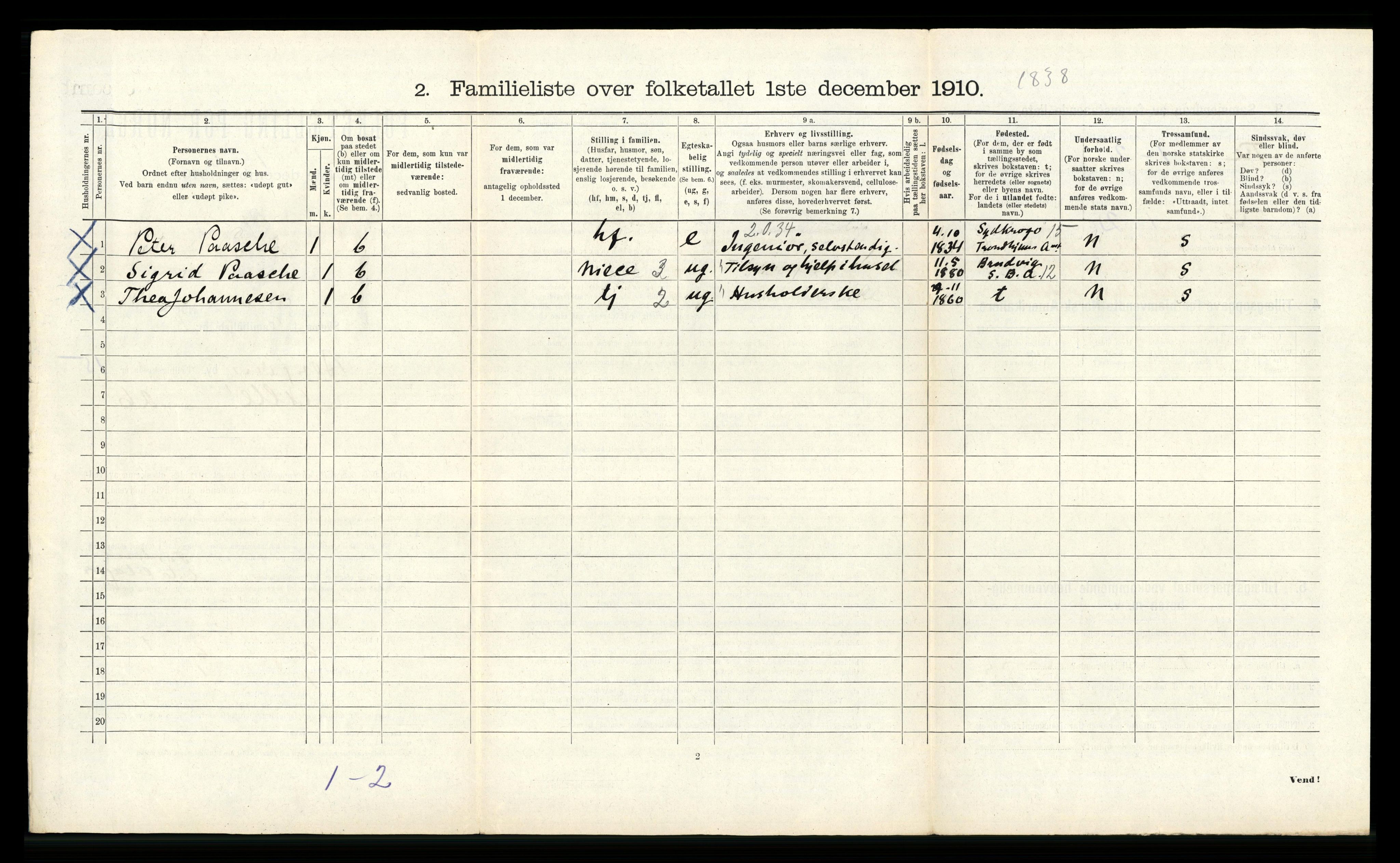 RA, 1910 census for Bergen, 1910, p. 4800