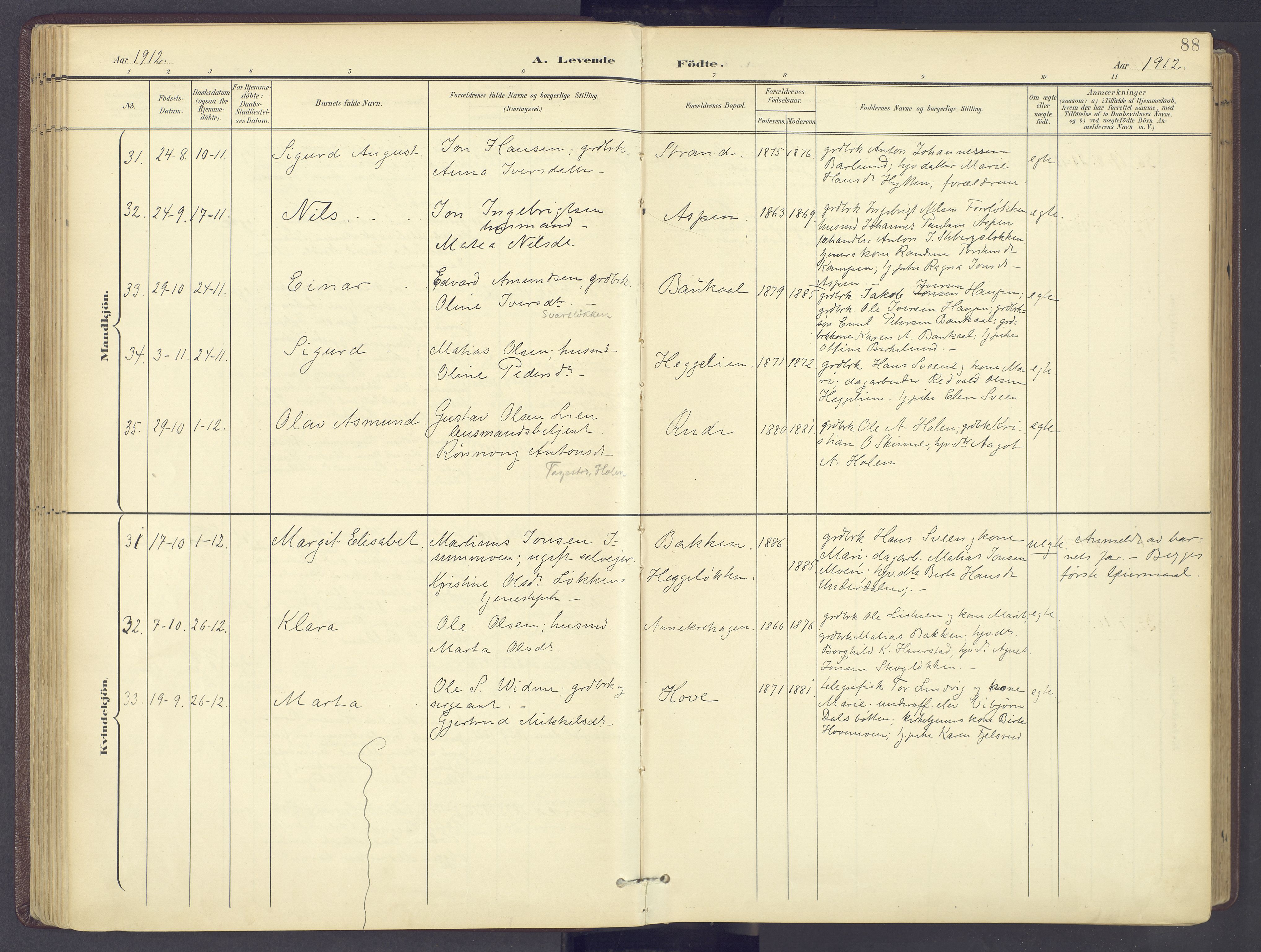 Sør-Fron prestekontor, AV/SAH-PREST-010/H/Ha/Haa/L0004: Parish register (official) no. 4, 1898-1919, p. 88