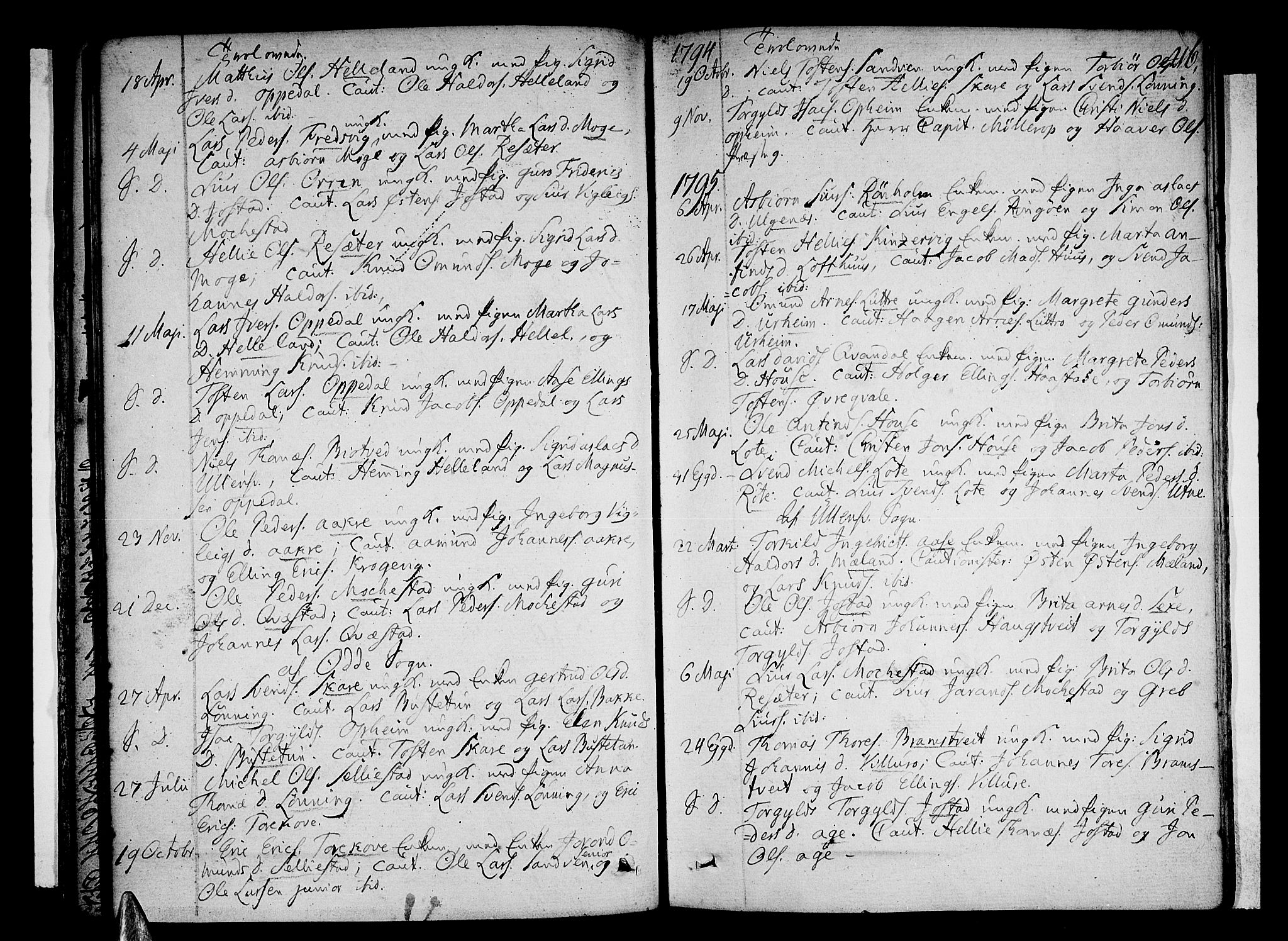 Ullensvang sokneprestembete, SAB/A-78701/H/Haa: Parish register (official) no. A 7 /1, 1788-1804, p. 415-416