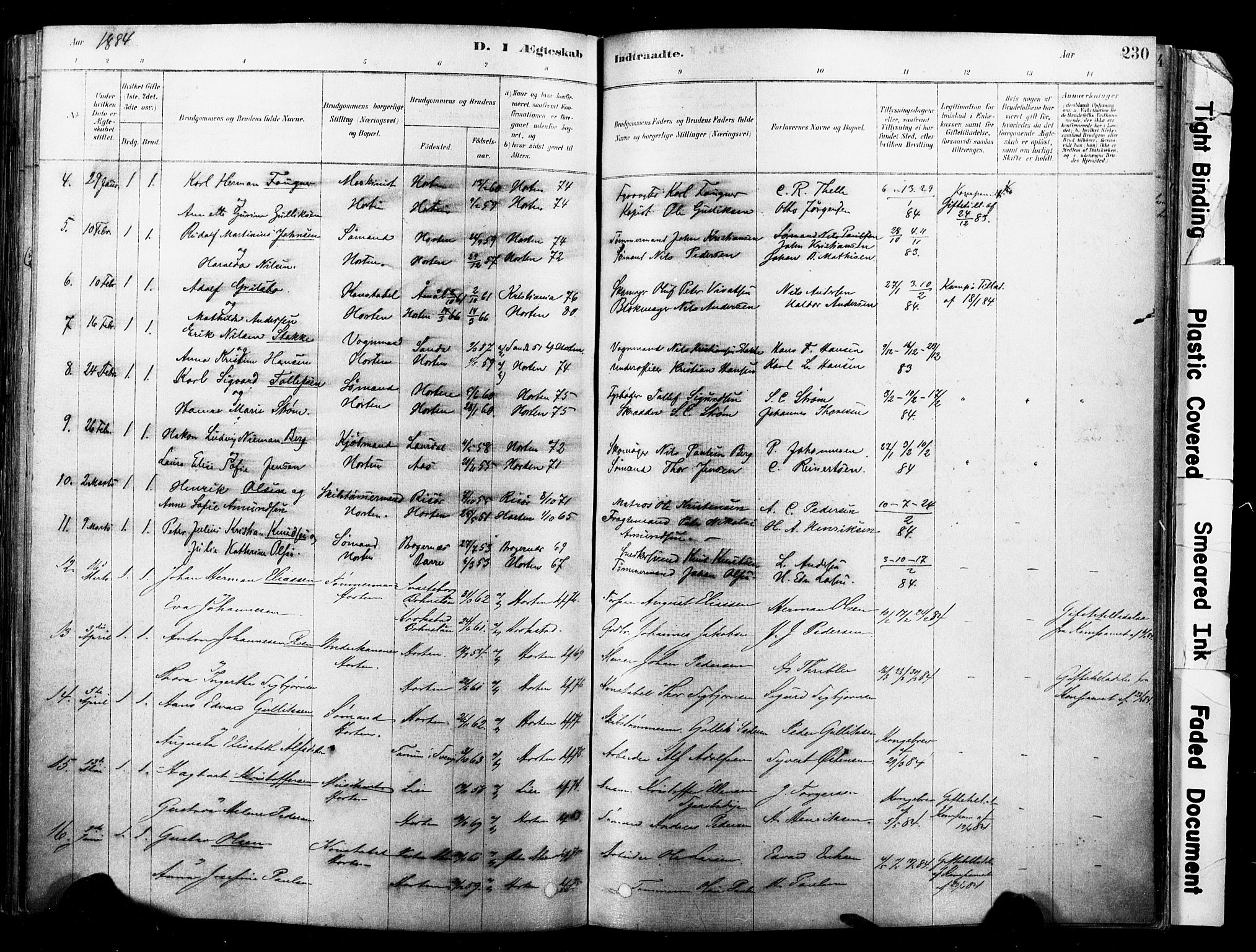 Horten kirkebøker, SAKO/A-348/F/Fa/L0003: Parish register (official) no. 3, 1878-1887, p. 230