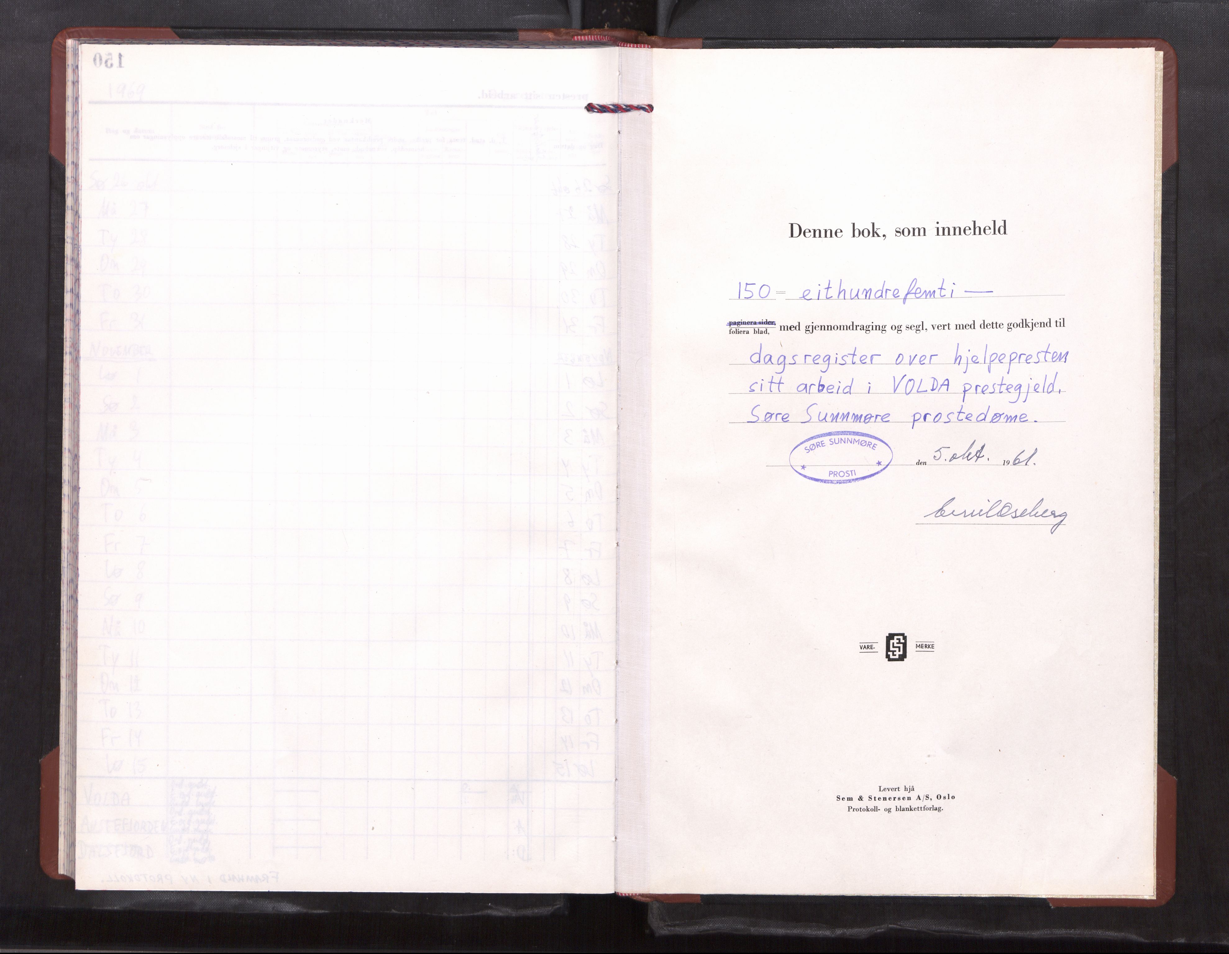 Ministerialprotokoller, klokkerbøker og fødselsregistre - Møre og Romsdal, AV/SAT-A-1454/511/L0152: Diary records no. 511---, 1961-1968