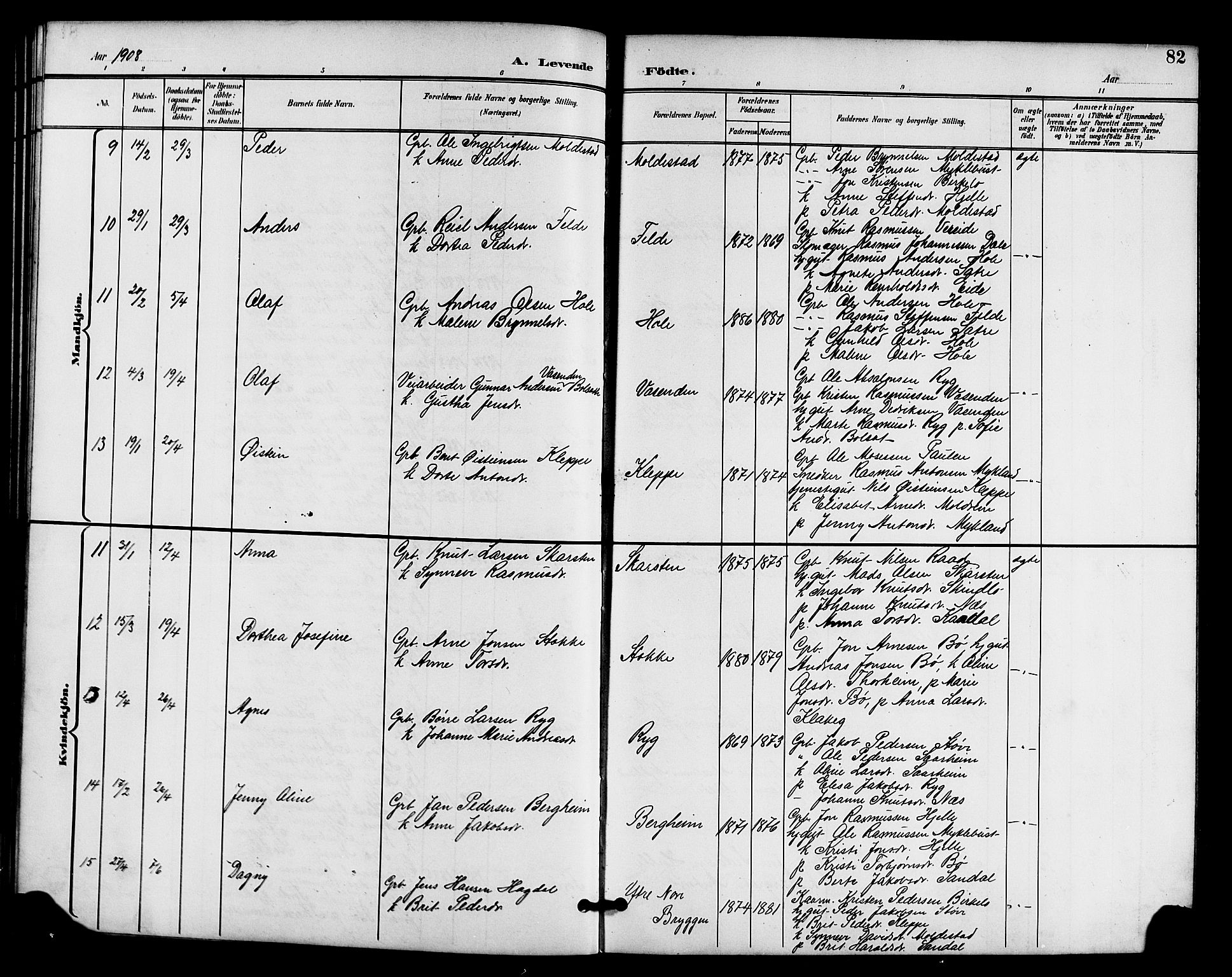 Gloppen sokneprestembete, AV/SAB-A-80101/H/Hab/Habc/L0002: Parish register (copy) no. C 2, 1896-1910, p. 82