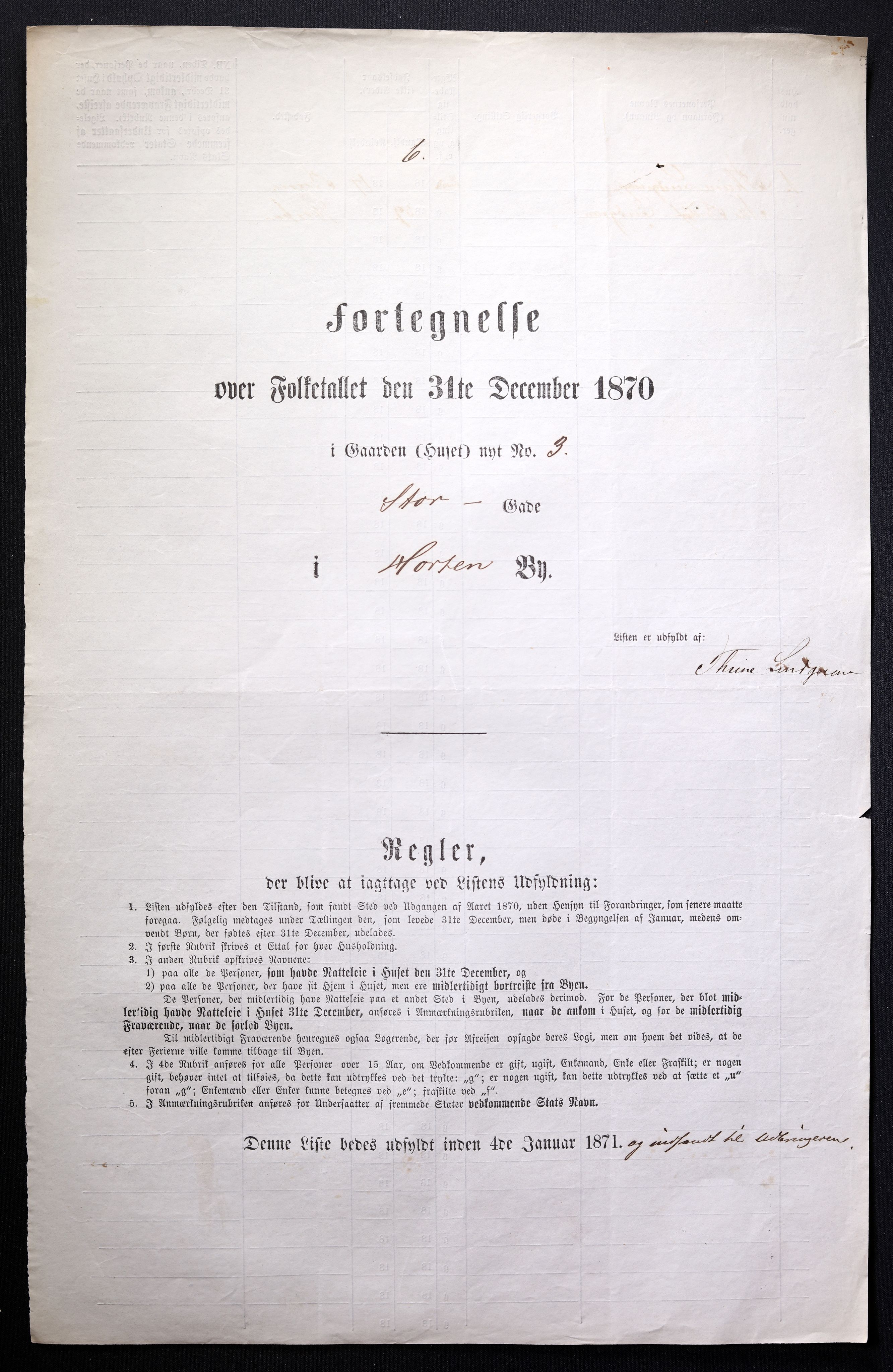 RA, 1870 census for 0703 Horten, 1870, p. 13