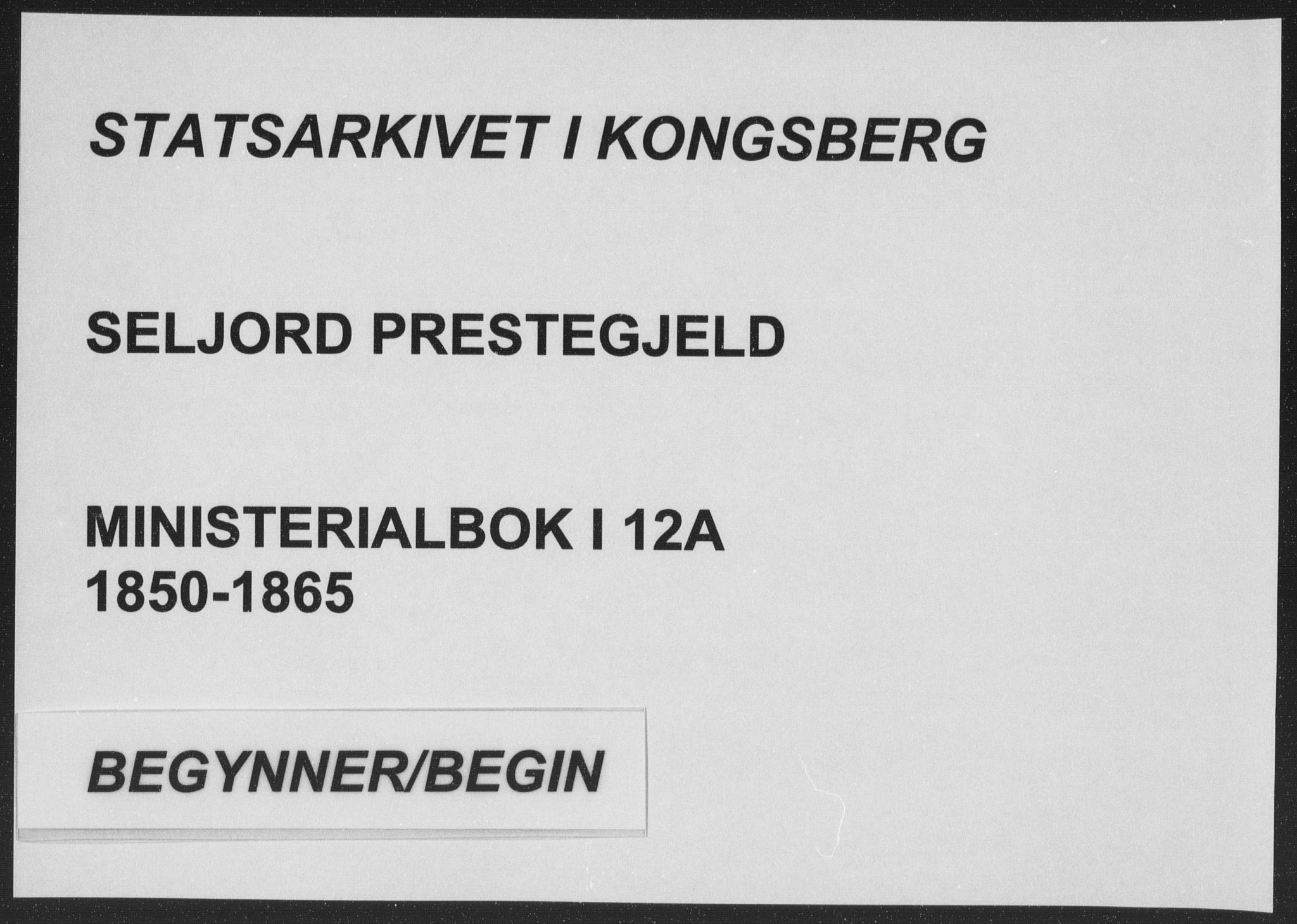 Seljord kirkebøker, AV/SAKO-A-20/F/Fa/L012a: Parish register (official) no. I 12A, 1850-1865