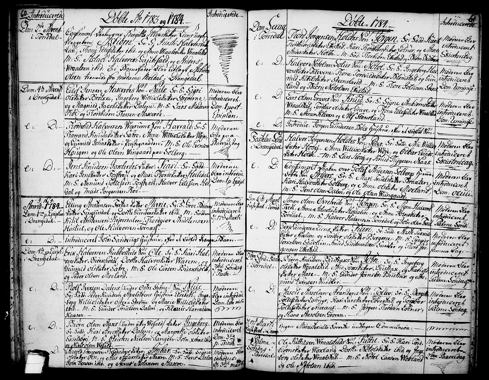 Drangedal kirkebøker, SAKO/A-258/F/Fa/L0003: Parish register (official) no. 3, 1768-1814, p. 60-61
