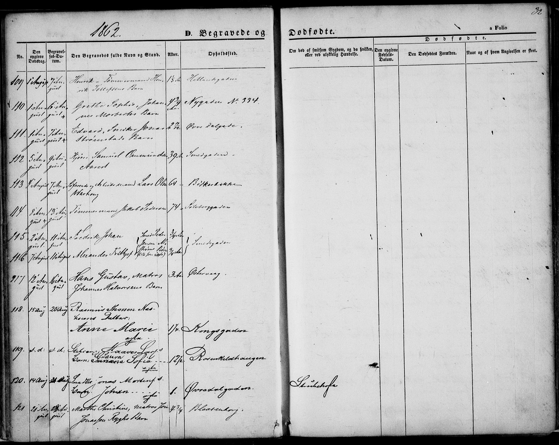 St. Petri sokneprestkontor, AV/SAST-A-101813/001/30/30BA/L0003: Parish register (official) no. A 3, 1861-1872, p. 32