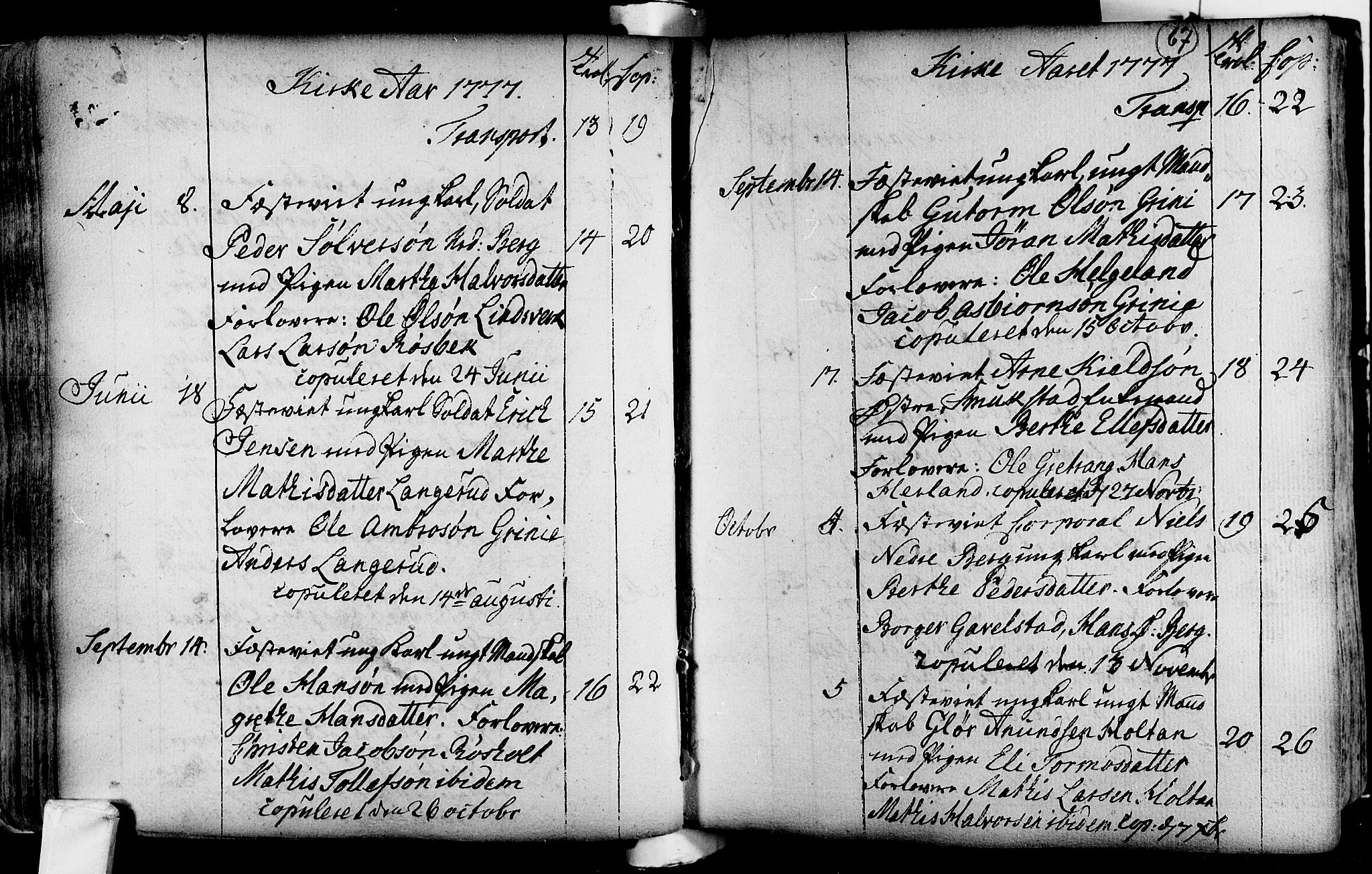 Lardal kirkebøker, SAKO/A-350/F/Fa/L0004: Parish register (official) no. i 4, 1733-1815, p. 67