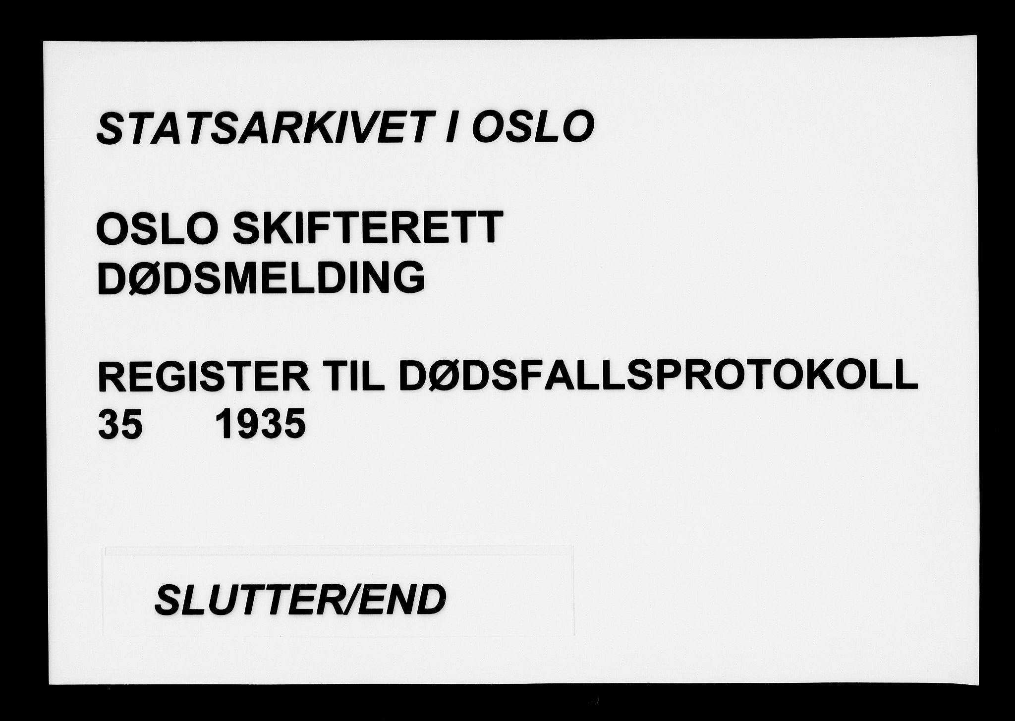 Oslo skifterett, SAO/A-10383/F/Fa/Faa/L0035: Navneregister, 1935