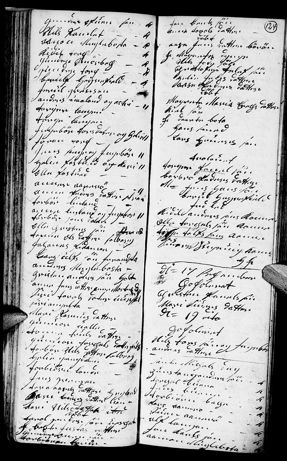 Holt sokneprestkontor, AV/SAK-1111-0021/F/Fb/L0004: Parish register (copy) no. B 4, 1730-1746, p. 124