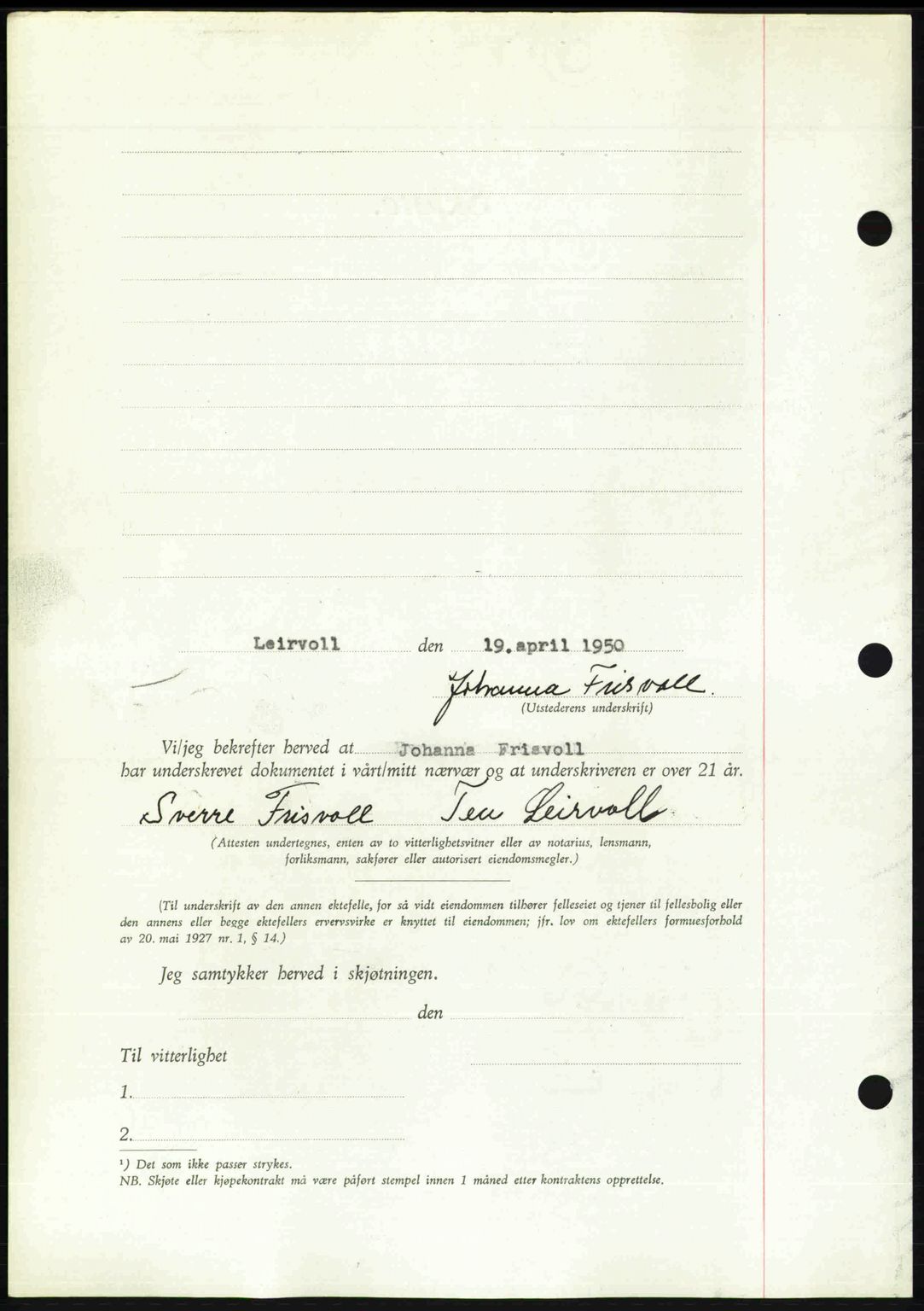 Romsdal sorenskriveri, SAT/A-4149/1/2/2C: Mortgage book no. A33, 1950-1950, Diary no: : 1266/1950