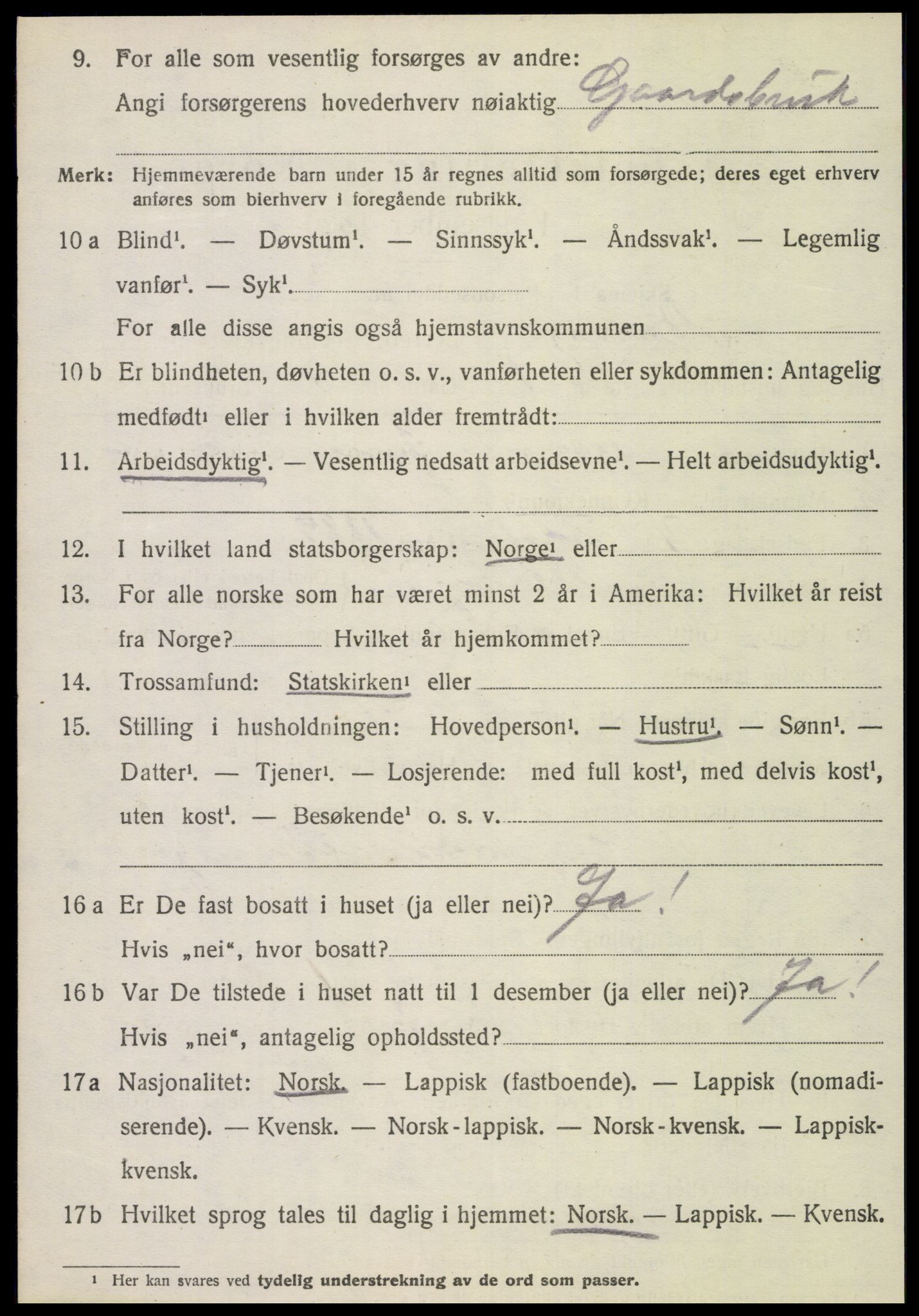 SAT, 1920 census for Nærøy, 1920, p. 2442