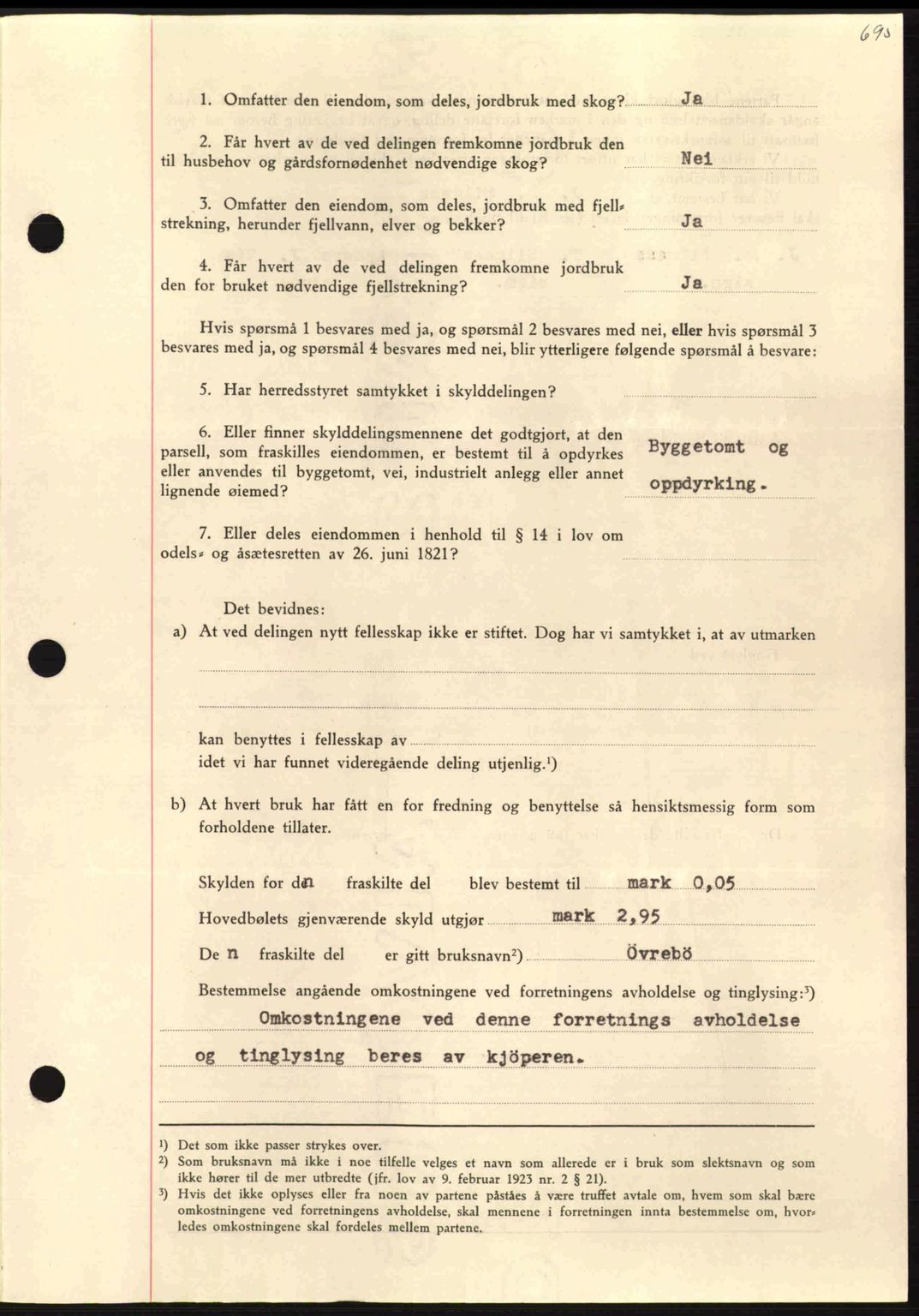 Nordmøre sorenskriveri, AV/SAT-A-4132/1/2/2Ca: Mortgage book no. A97, 1944-1944, Diary no: : 970/1944